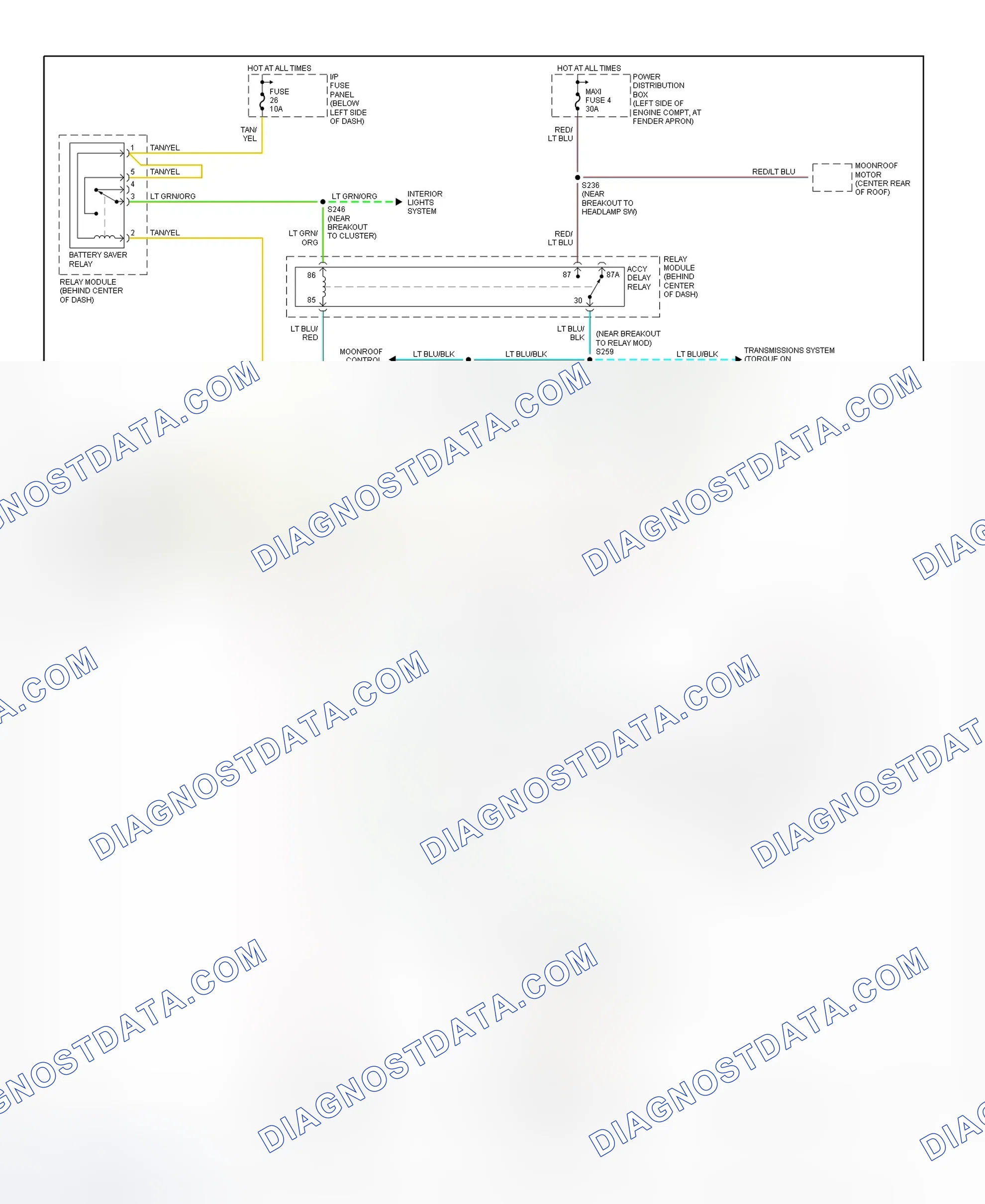 Fig. 12: Power Window System Schematic (Explorer 2-Door)