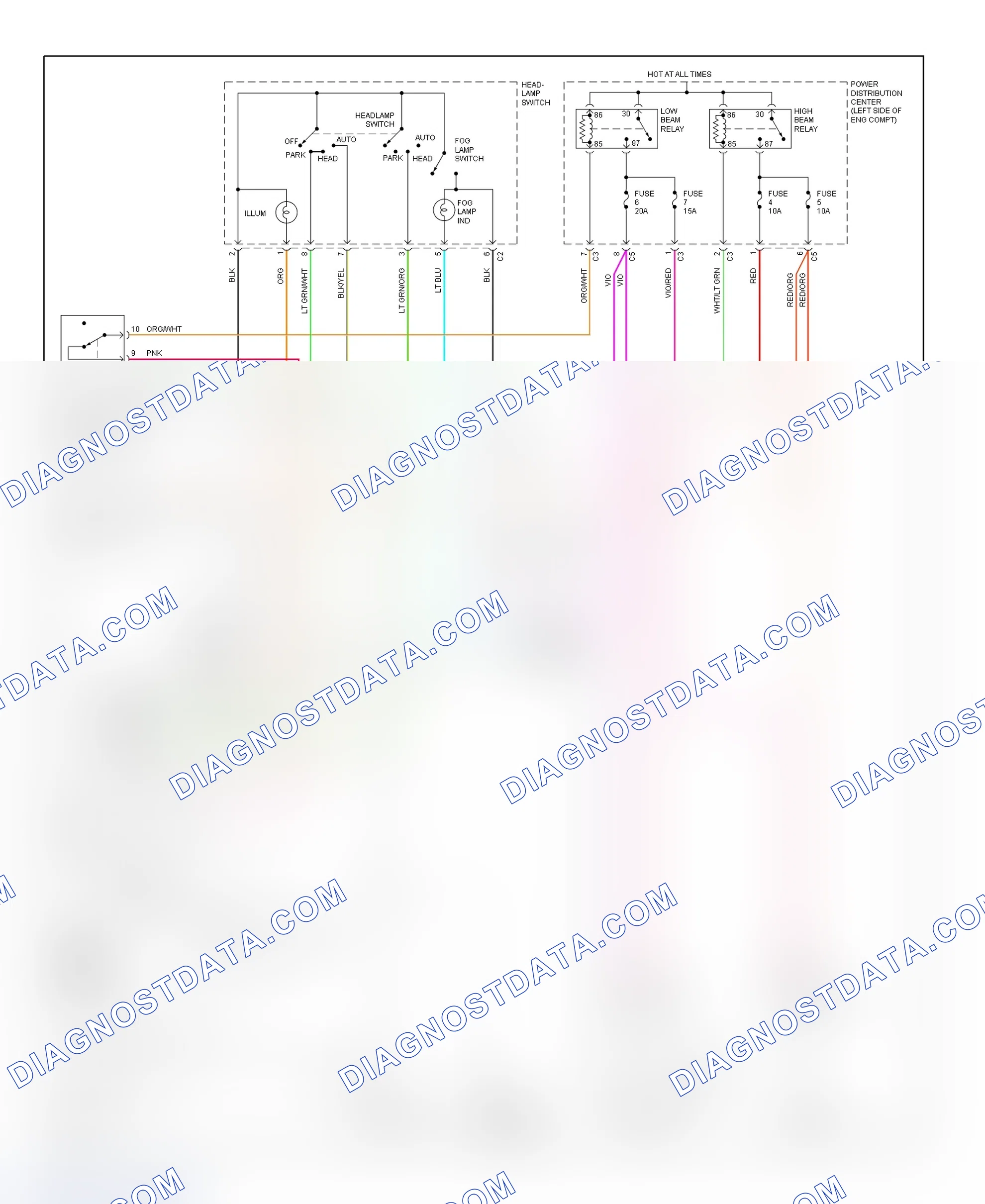 Scheme 15: Daytime Running Lights Wiring Diagram (Caravan & Voyager)