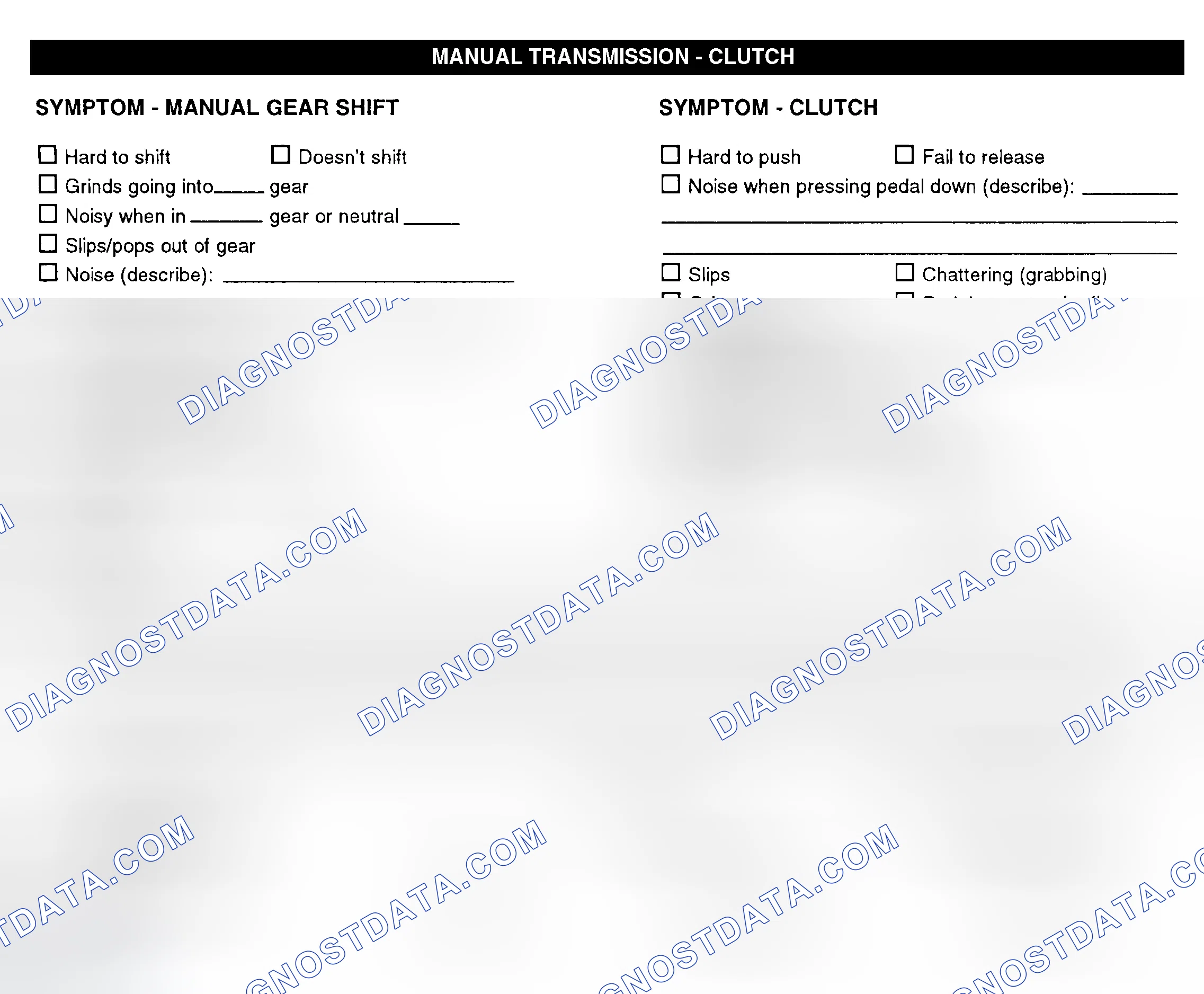 Scheme 10: Manual Transmission & Clutch