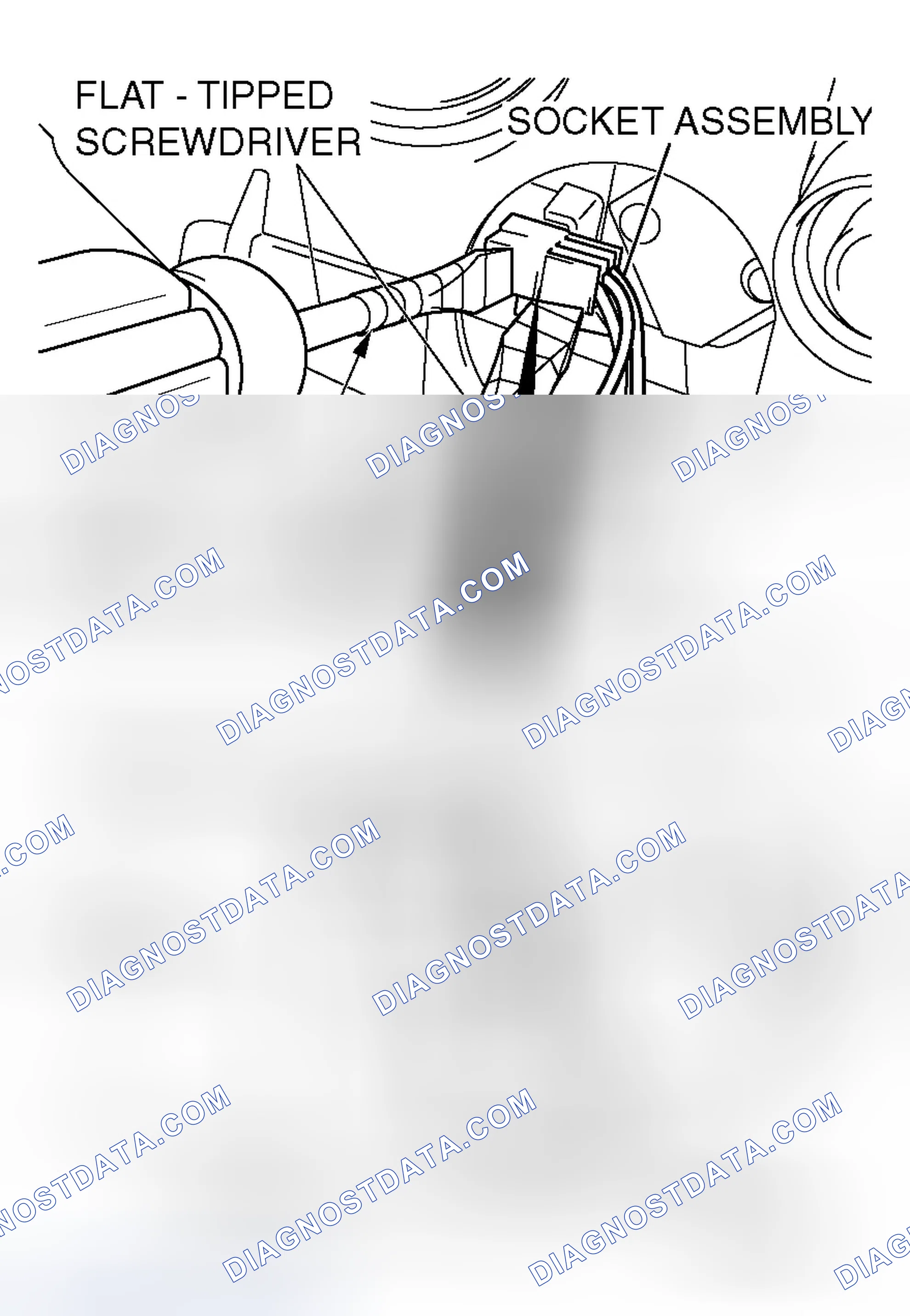 Scheme 217: << B >> SOCKET ASSEMBLY REMOVAL