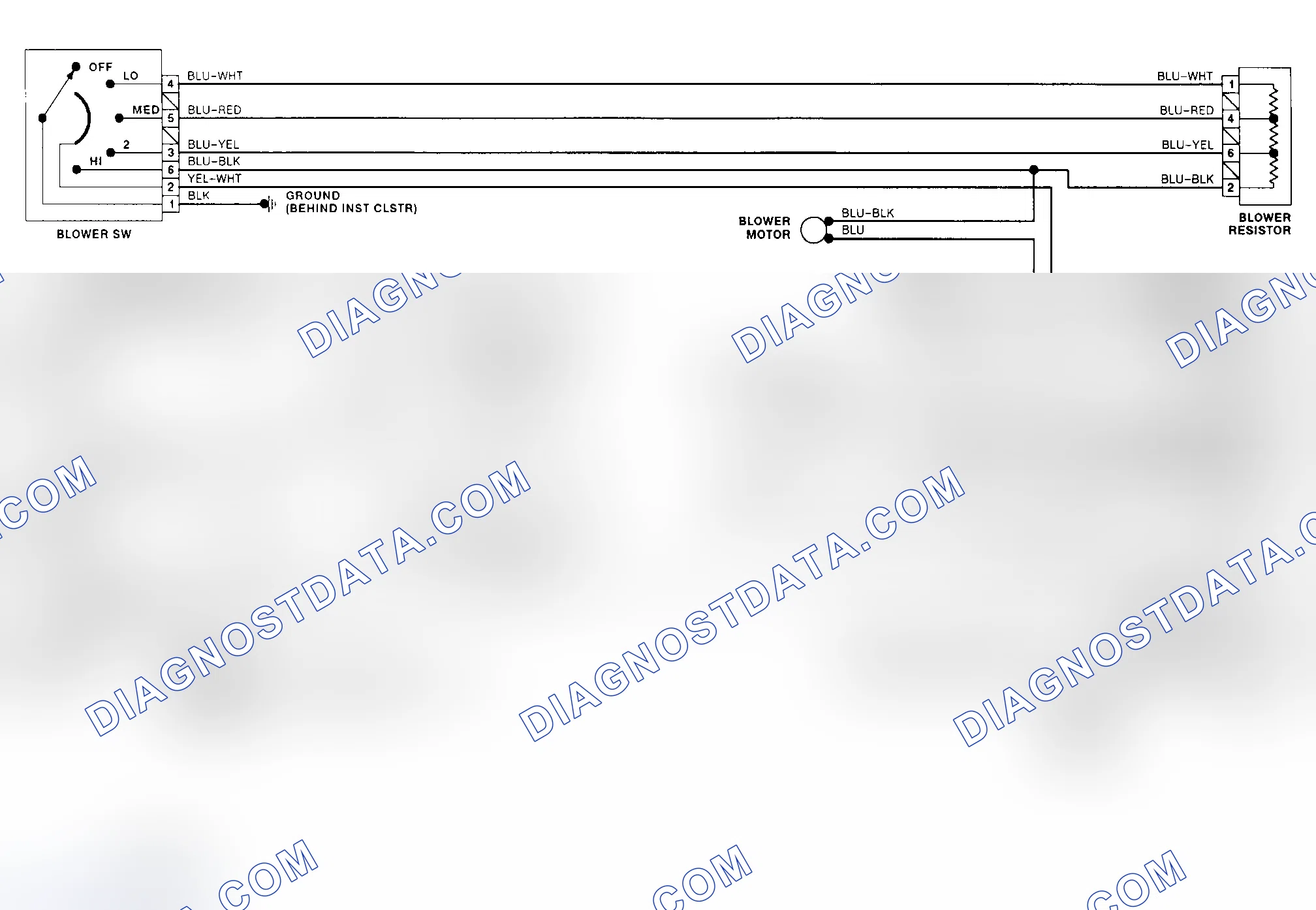 Scheme 13: Manual A/C-Heater System Wiring Diagram (Excel & Precis)