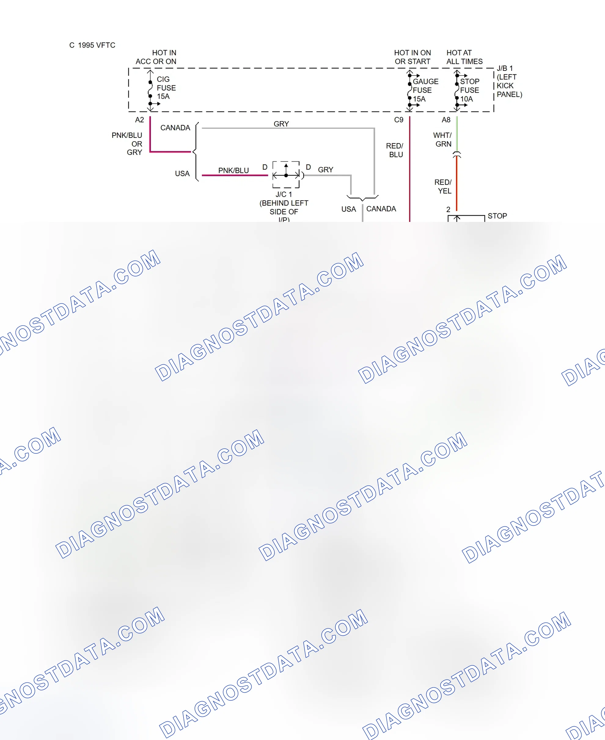 Scheme 99: Shift Interlock System Wiring Diagram (Paseo)