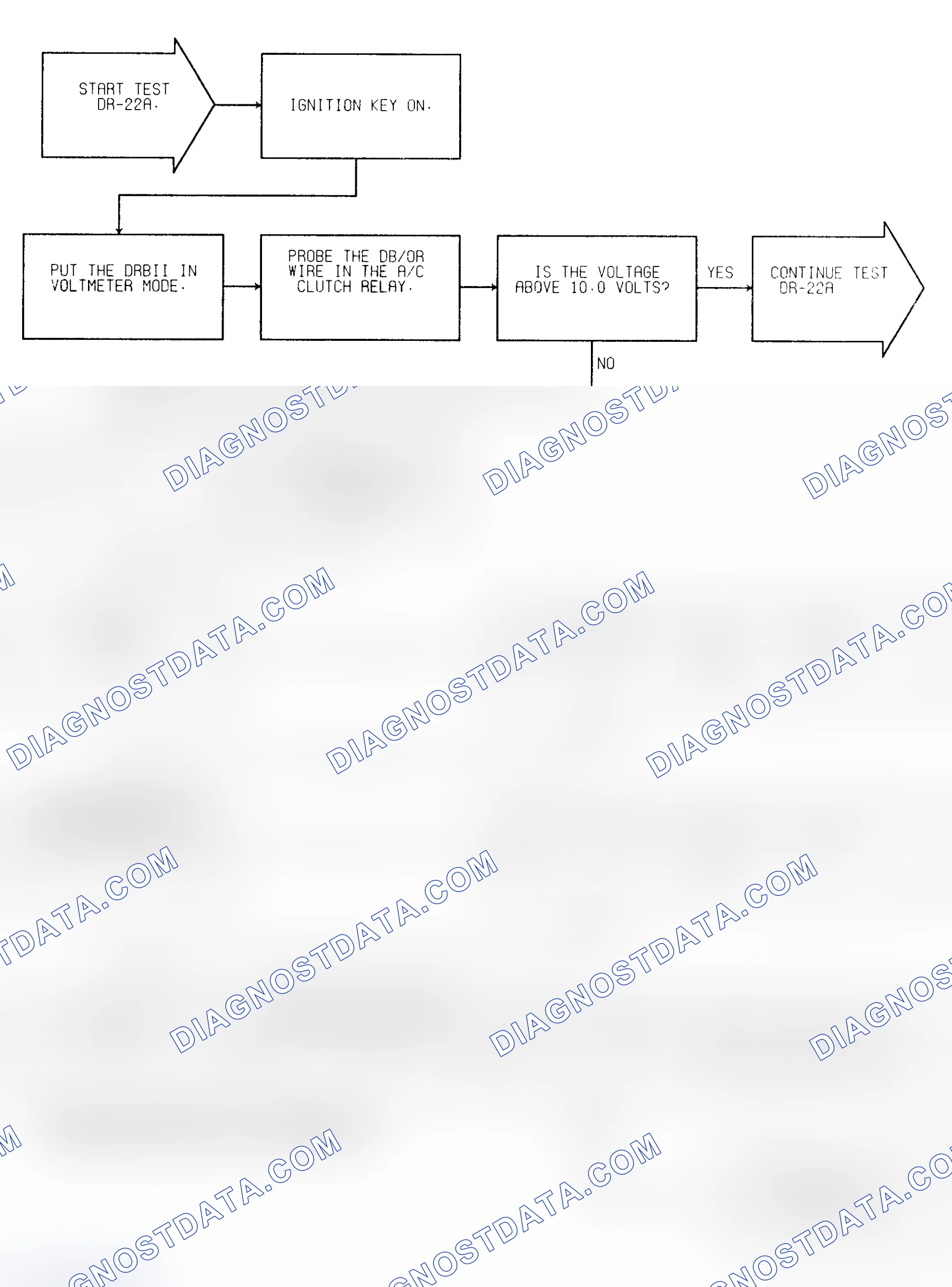 Scheme 226: Test DR-22A (1 of 2) AB/AD Bodies A/C Clutch Relay Circuit