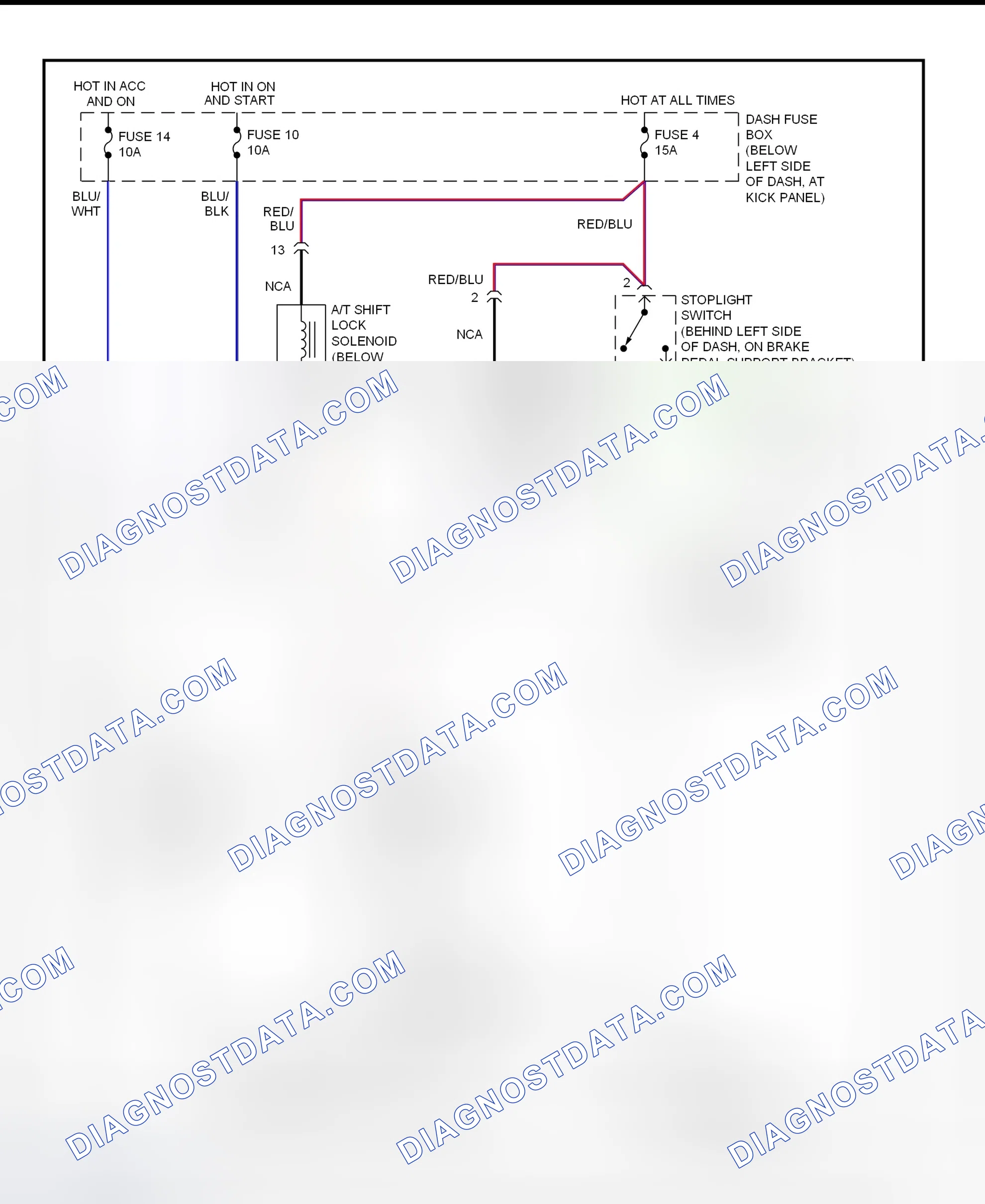 Scheme 147: Shift Interlock System Wiring Diagram (1998 Accent)
