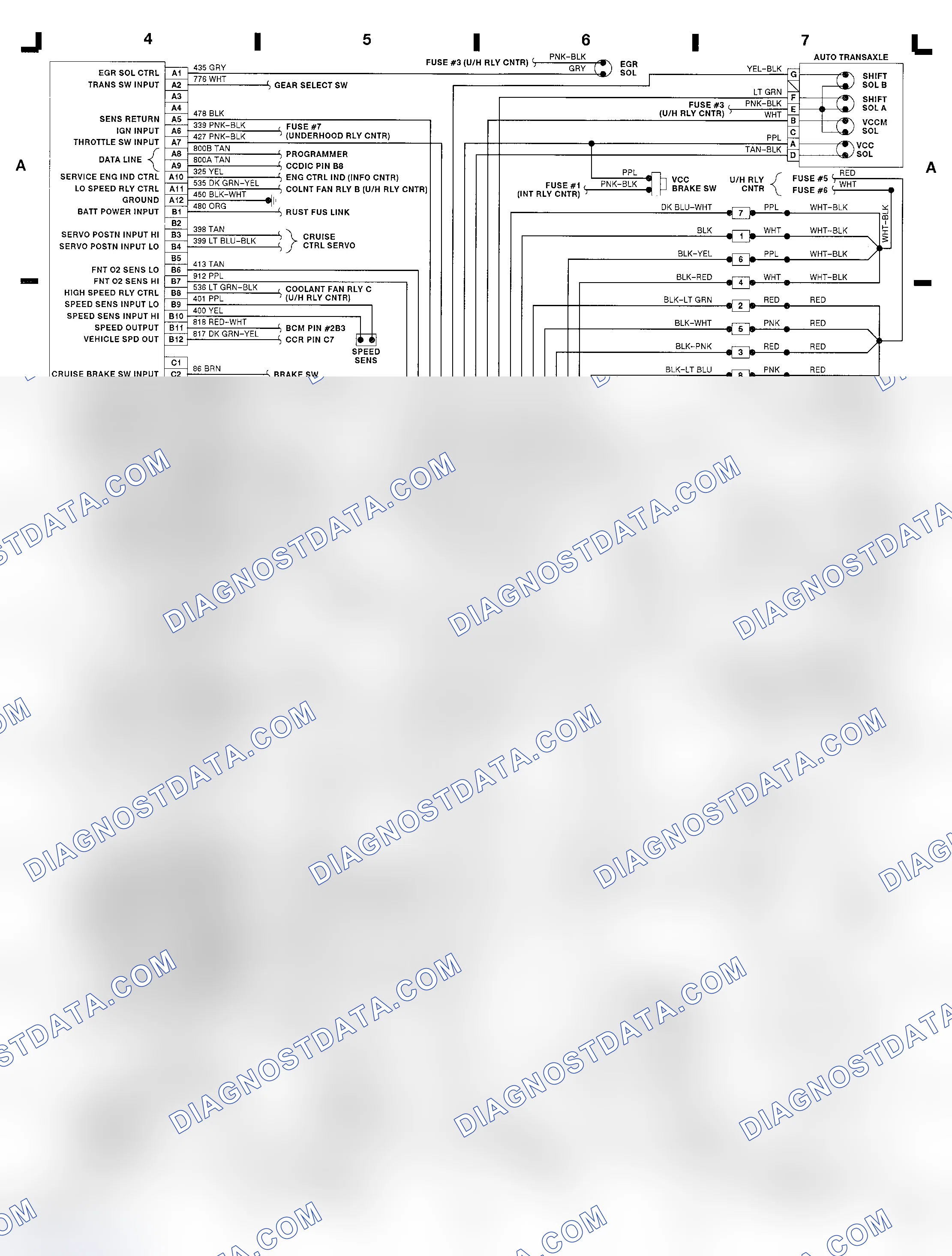 Scheme 39: 4.9L (VIN B) PCM Wiring Diagram (Eldorado & Seville)