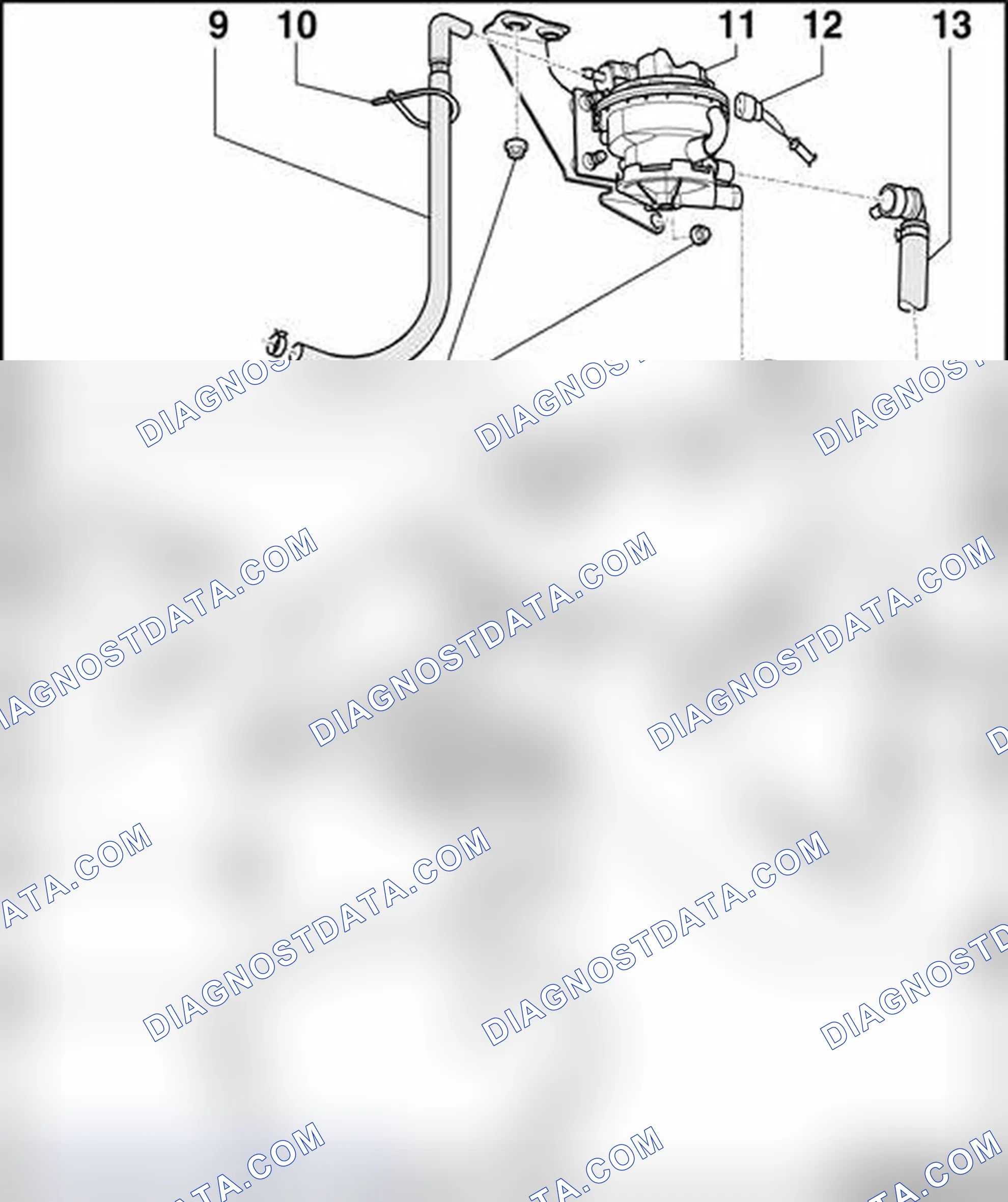 Scheme 323: EVAP canister/leak detection system, assembly overview