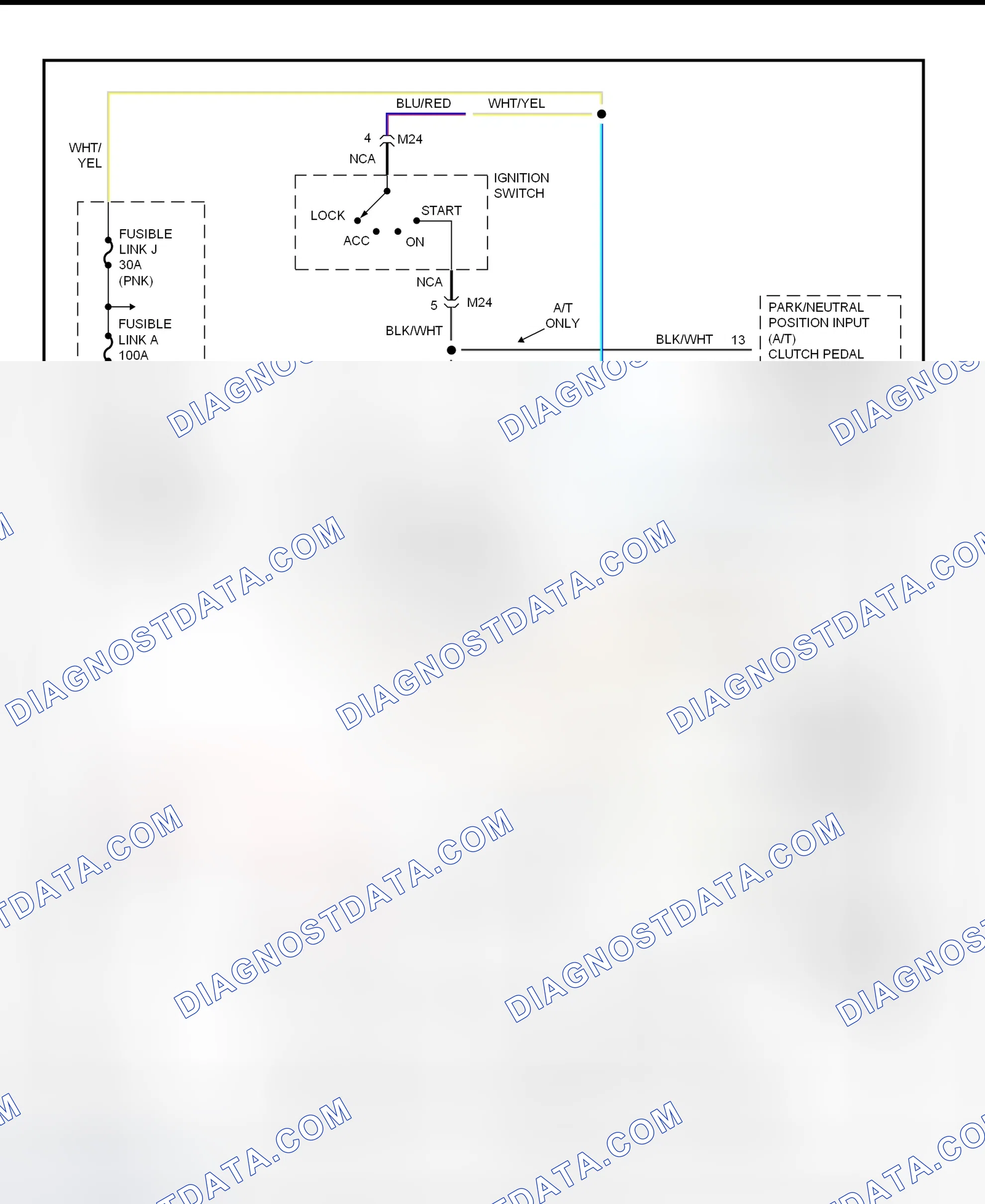 Scheme 6: Starting System Wiring Diagram (Tiburon)