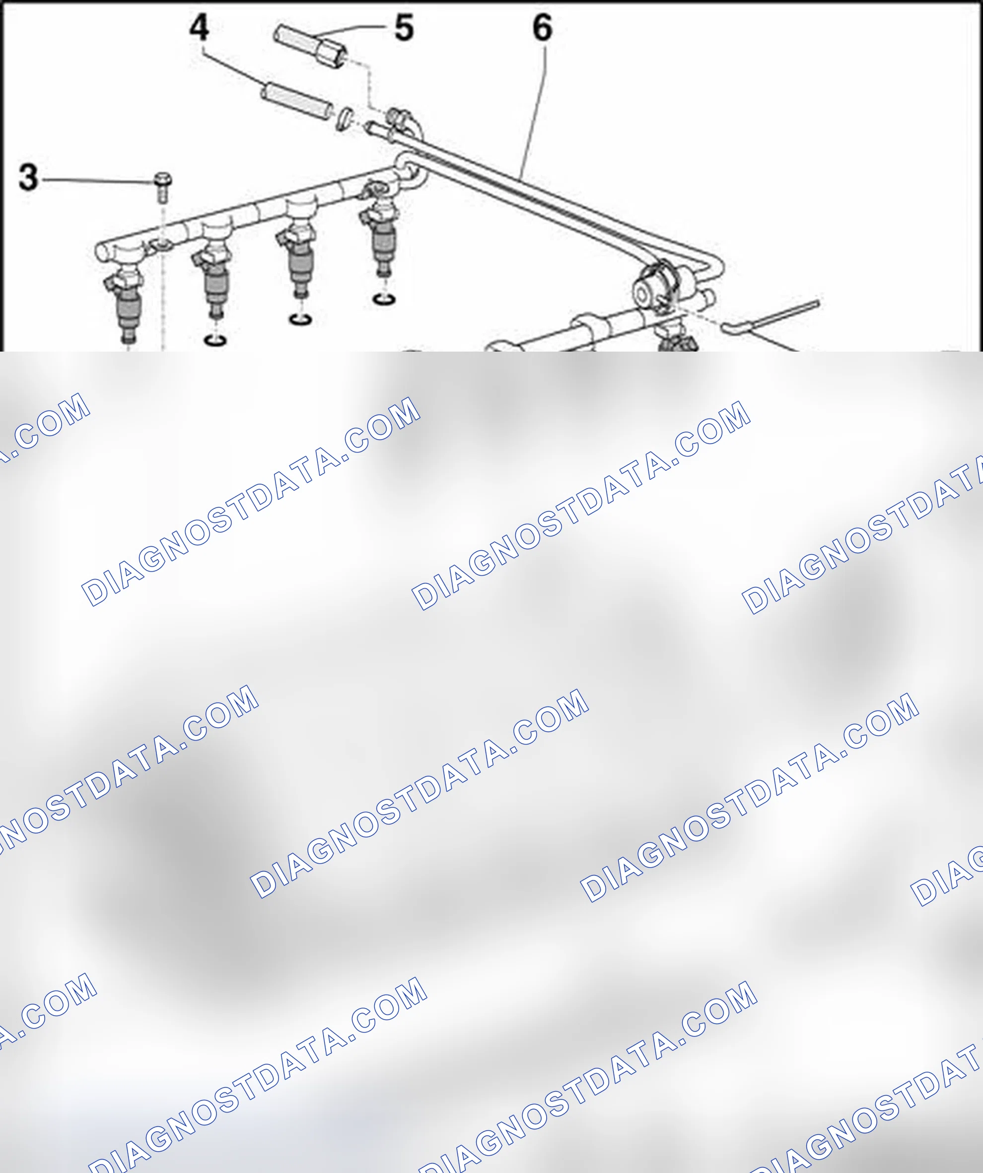 Scheme 383: Intake manifold (vehicles with fuel return line), component overview