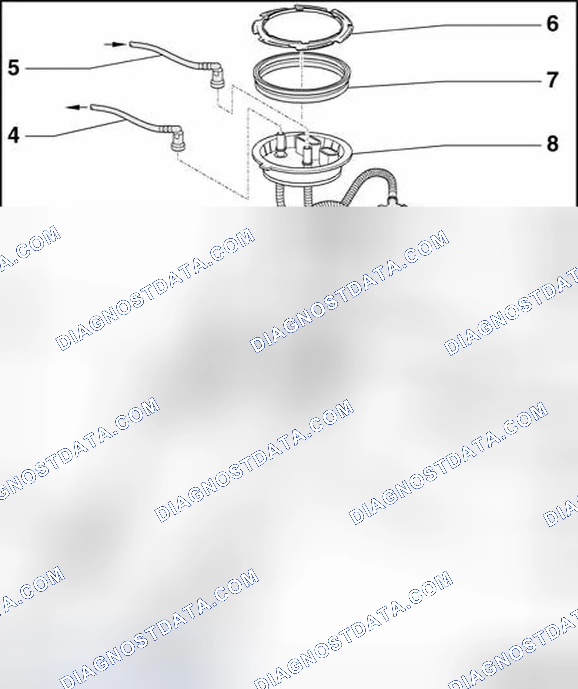Scheme 59: Right fuel delivery unit with Fuel Pump (FP) G23 , Fuel Level Sensor 2 G169 and Fuel Level Sensor 4