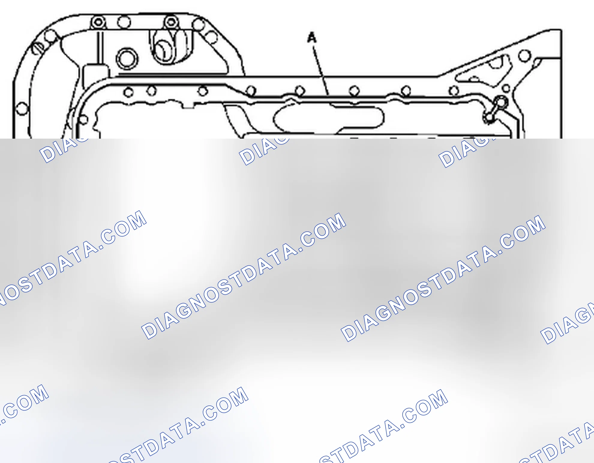 Scheme 312: Identifying Sealant Beads - Oil Pan With Front Sump