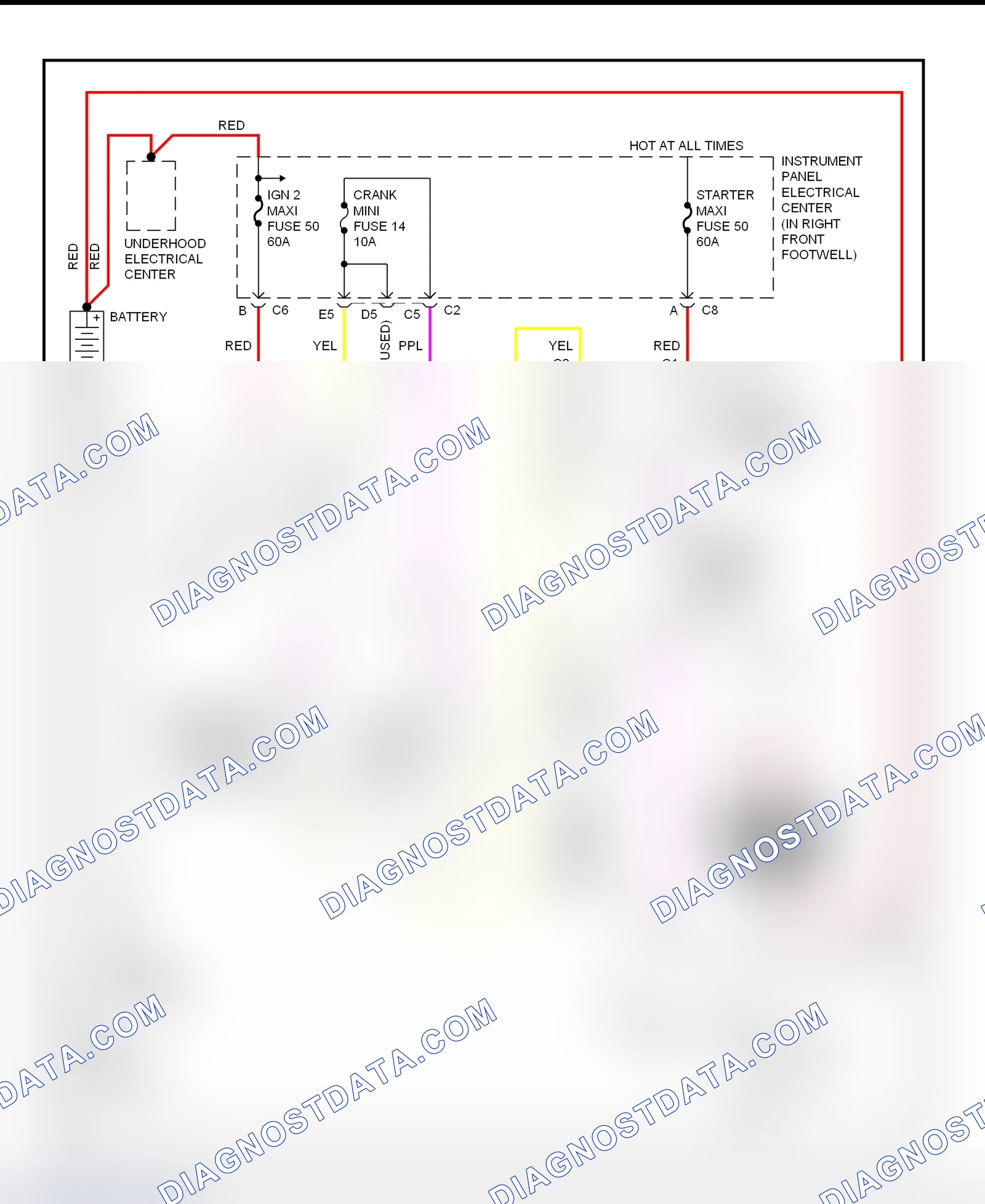 Fig. 23: Starting System Wiring Diagram (Corvette)