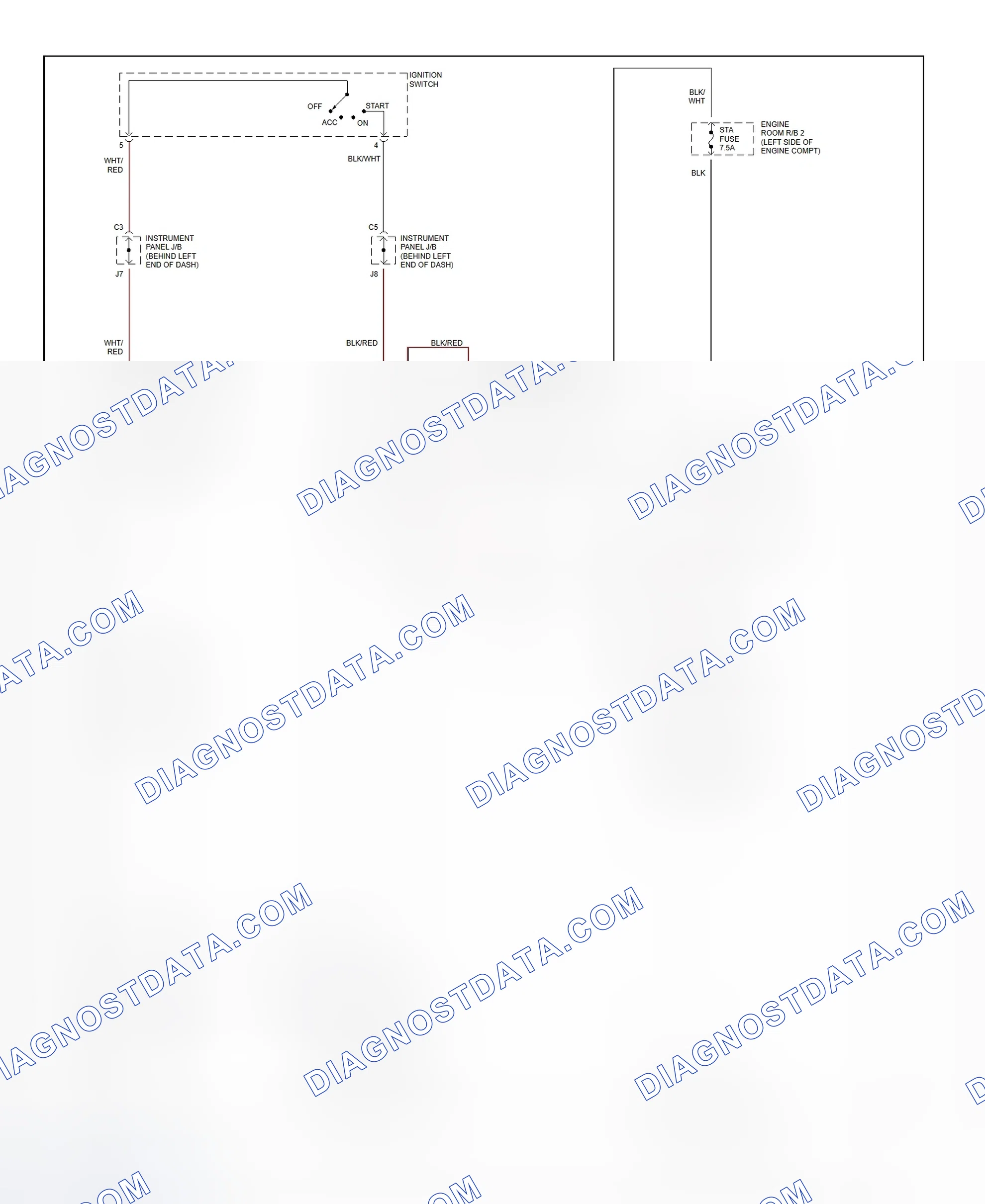 Fig. 31: Starting System Wiring Diagram (Sequoia)