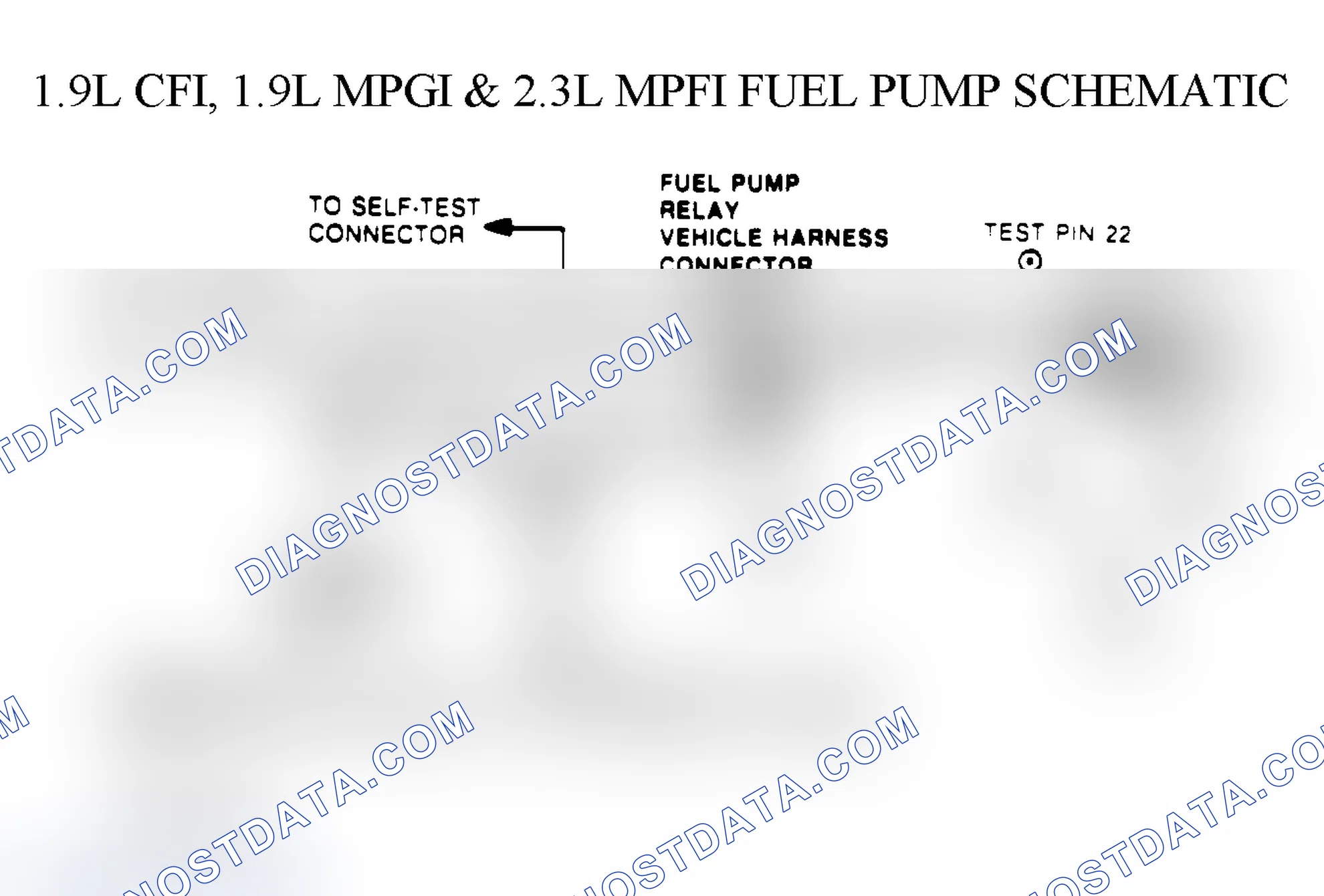 Scheme 74: 1.9L CFI & 1.9L MPFI Fuel Pump Schematic