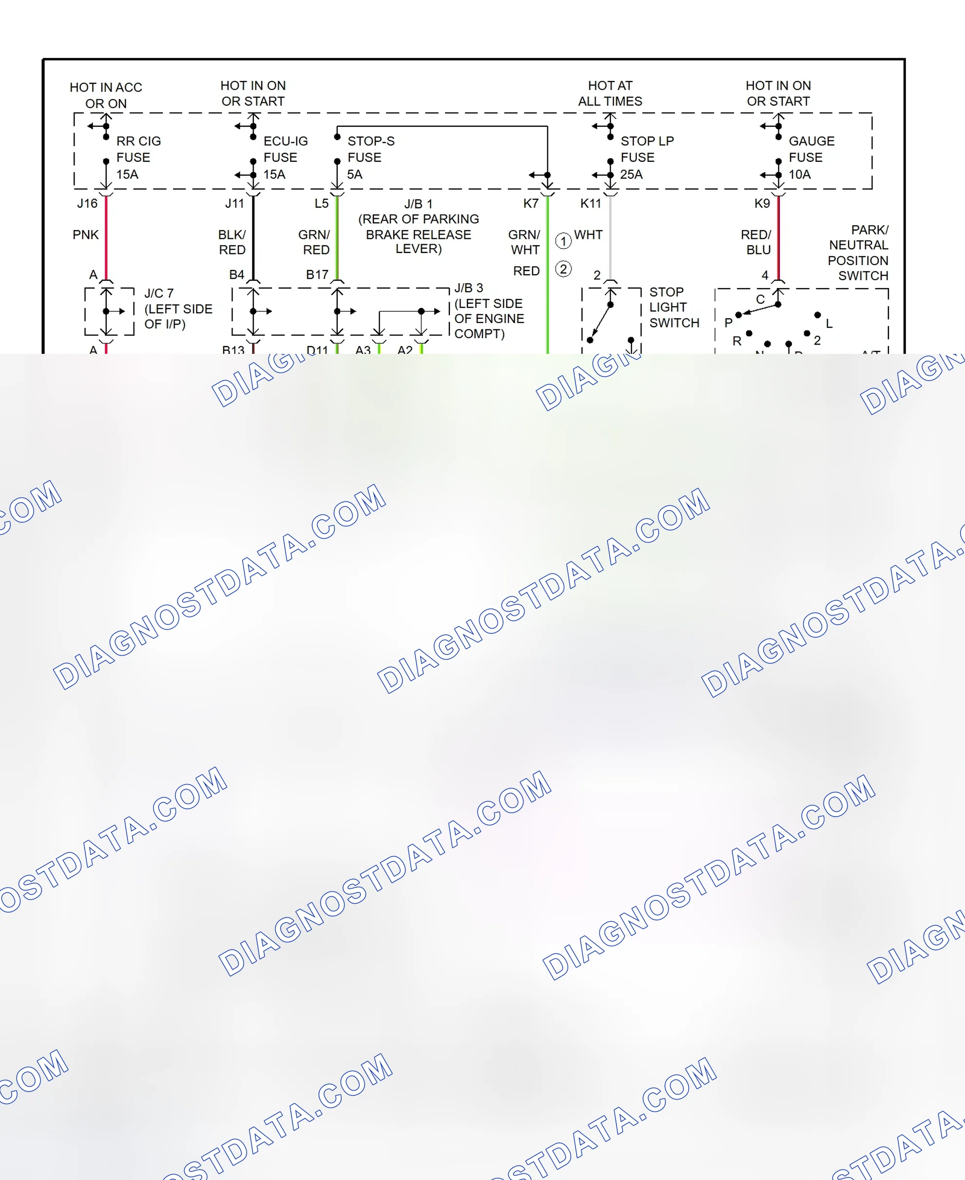 Scheme 7: Shift Interlock System Wiring Diagram (1995-96 LS400)