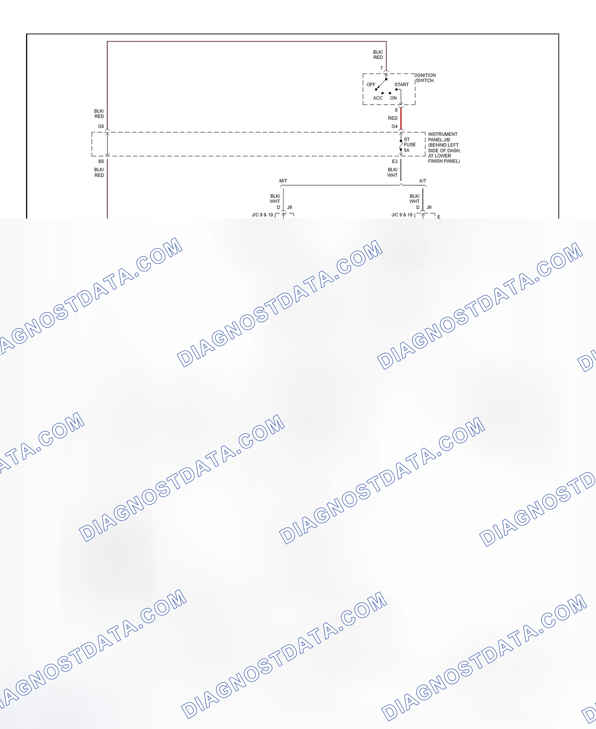 Fig. 24: Starting System Wiring Diagram (Corolla)