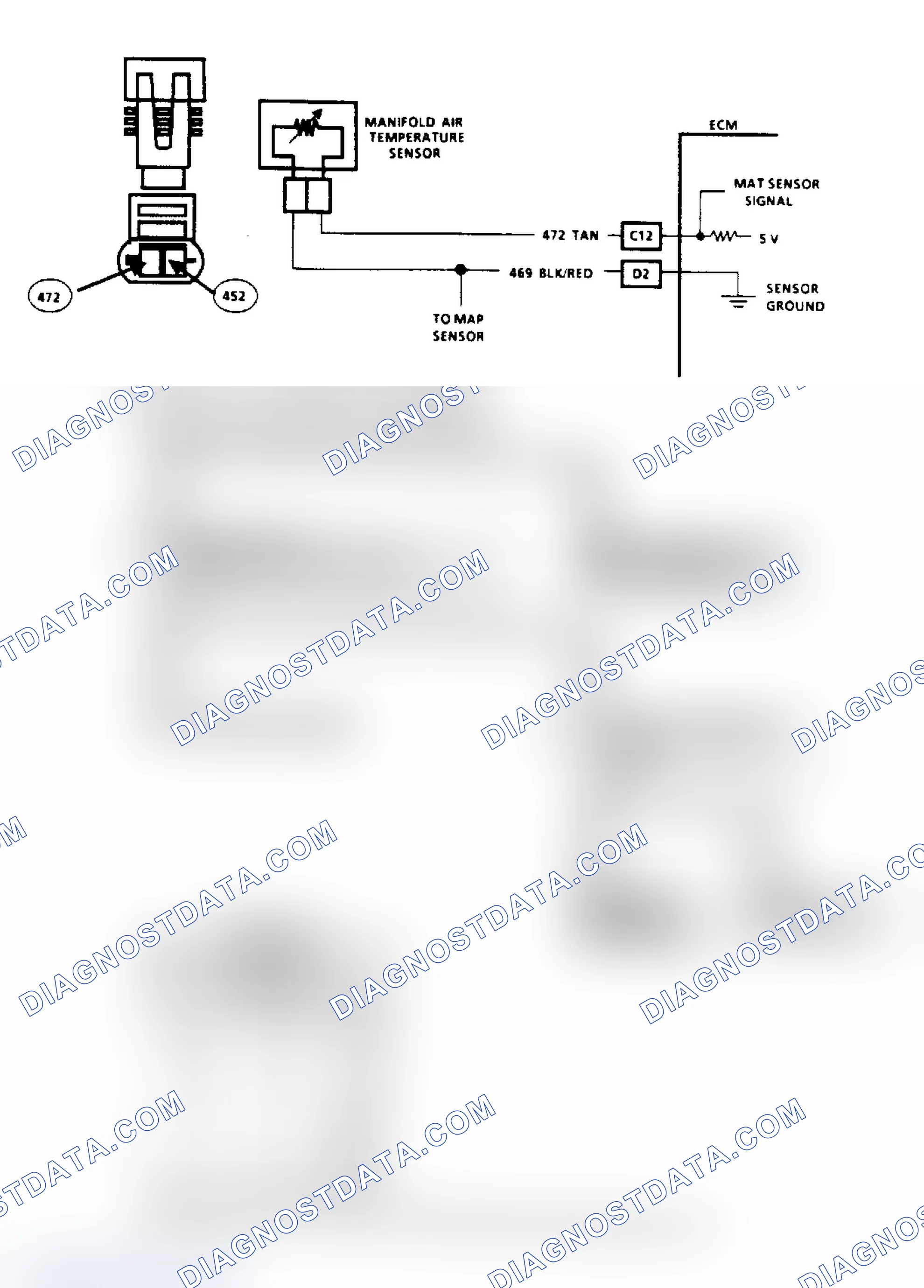 Scheme 55: Code 23, MAT Sensor Voltage High (2.5L) Flow Chart & Schematic