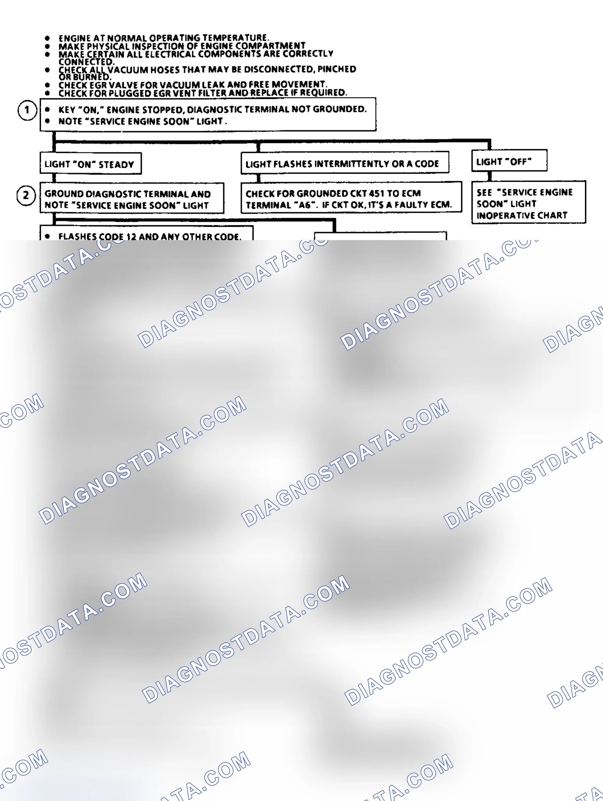 Scheme 30: Diagnostic Circuit Check Flow Chart