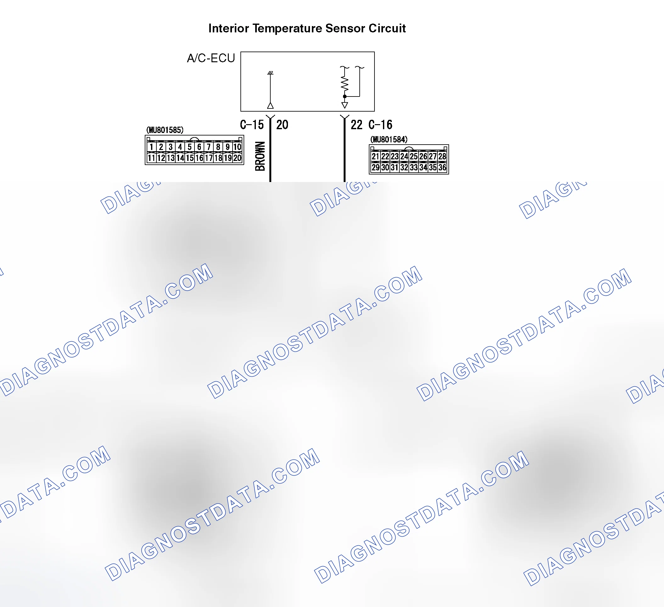 Scheme 5: DTC B1001, B1002: INTERIOR TEMPERATURE SENSOR SYSTEM