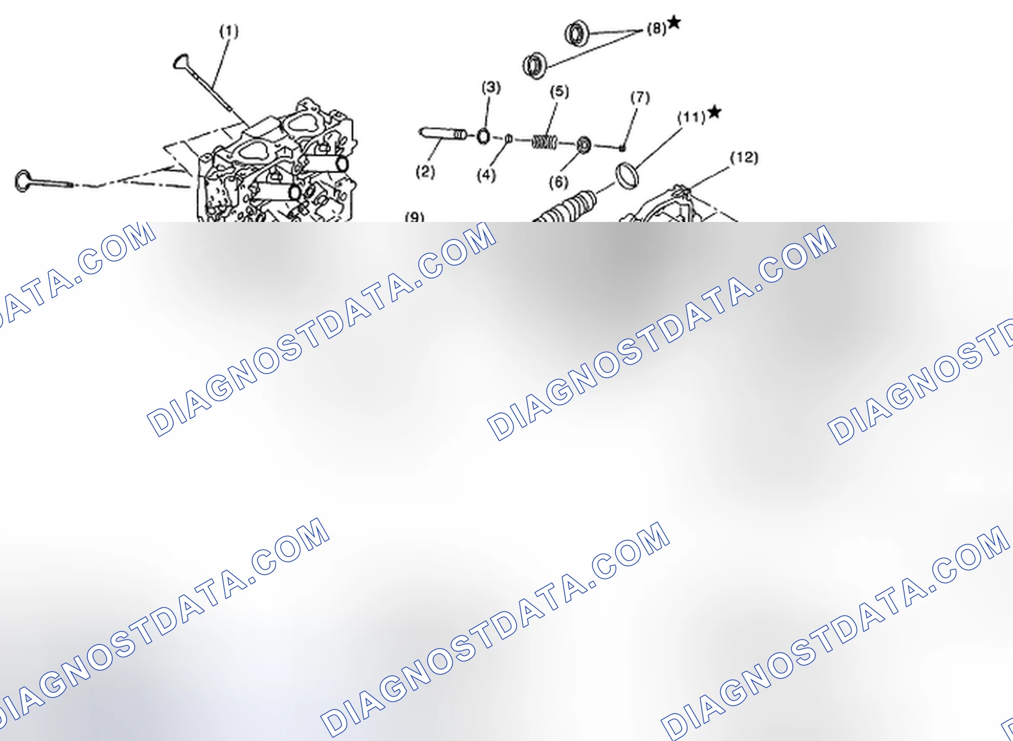 Fig. 129: Identifying Cylinder Head Assembly Components
