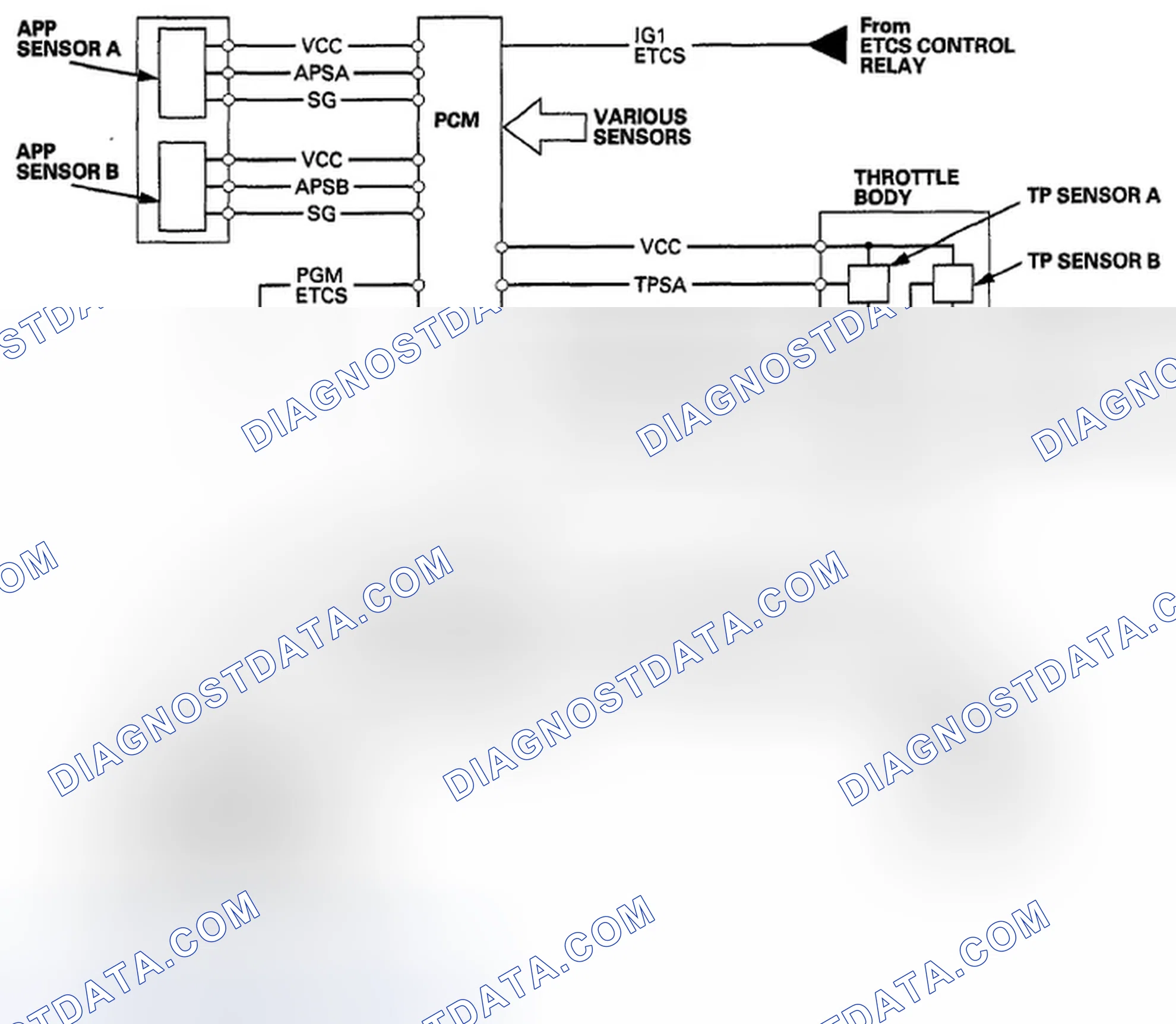 Scheme 49: Electronic Throttle Control System Diagram