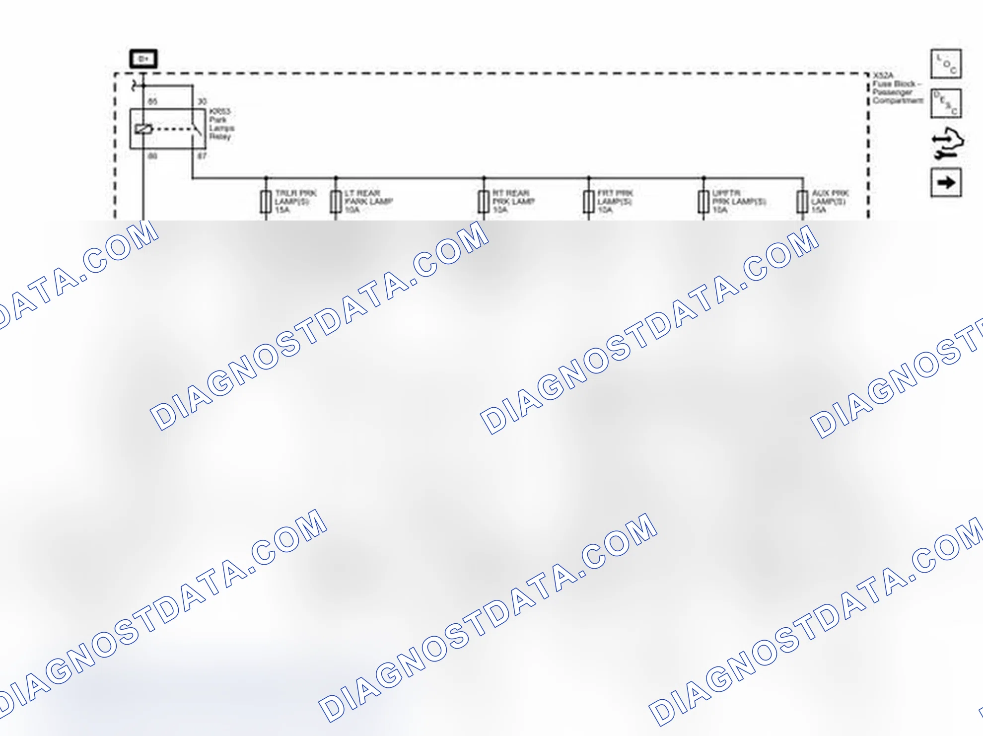 Scheme 4: Park Lamp Controls and Park Lamps Wiring Schematics