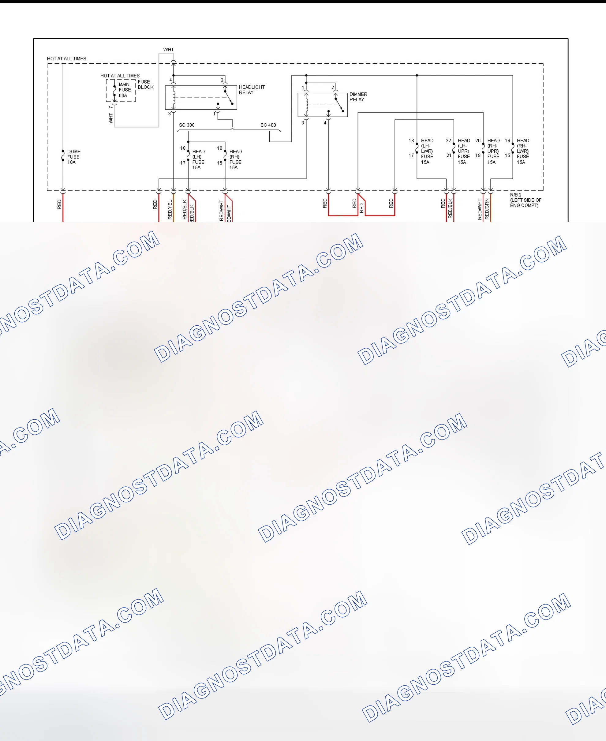 Scheme 1: Automatic Headlight System Wiring Diagram