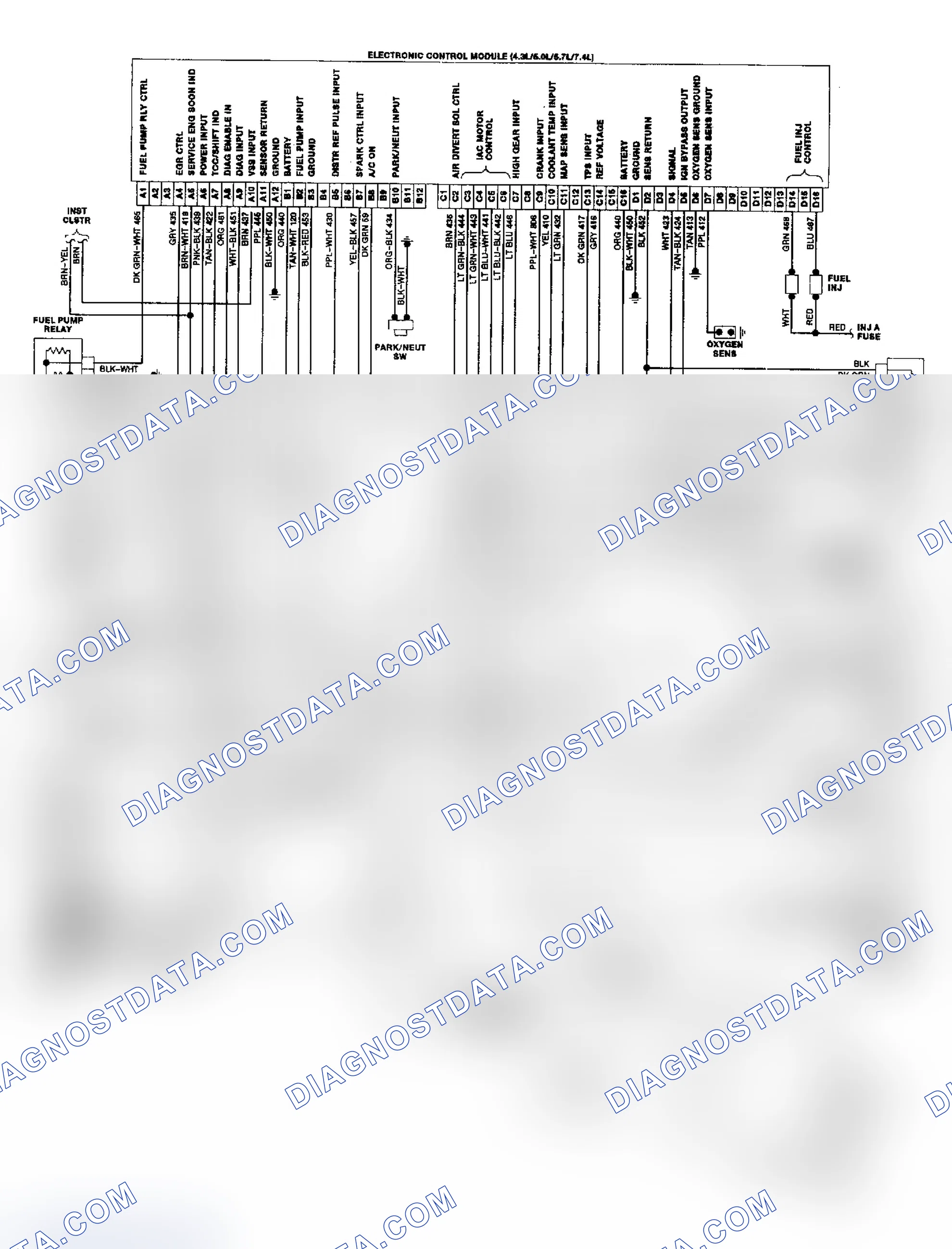 Scheme 17: "C" & "K" Series 4.3L, 5.0L, 5.7L & 7.4L TBI/CCC Wiring Diagram