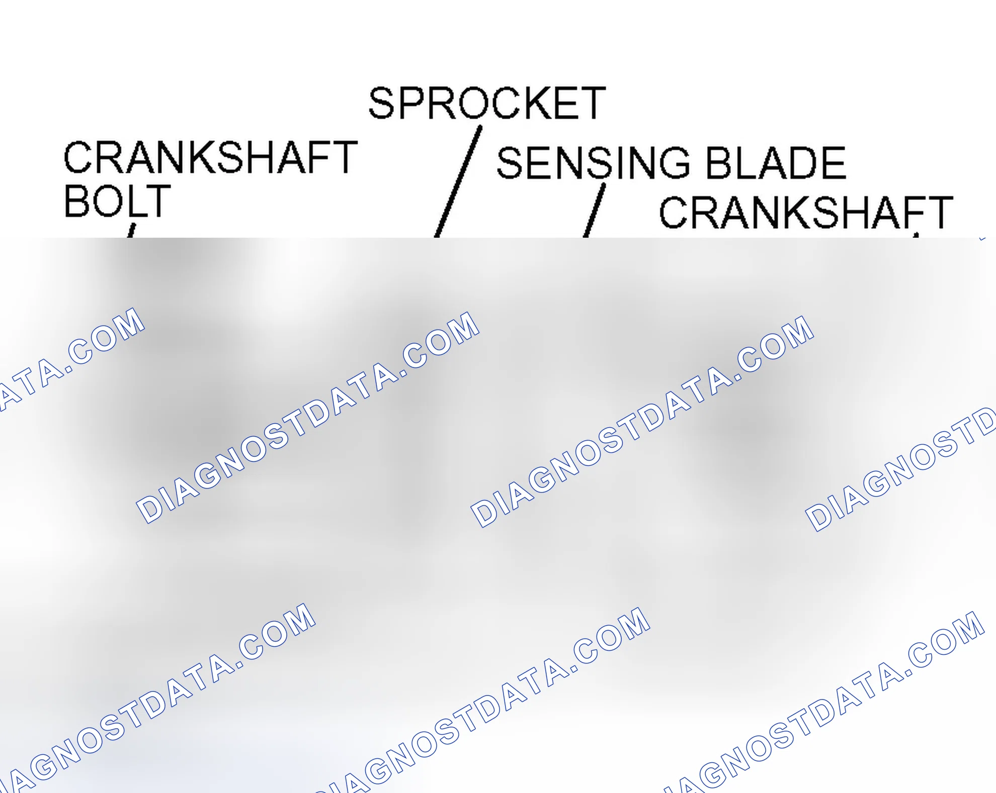 Scheme 164: >> I << CRANKSHAFT SENSING BLADE/CRANKSHAFT SPROCKET/CRANKSHAFT BOLT INSTALLATION