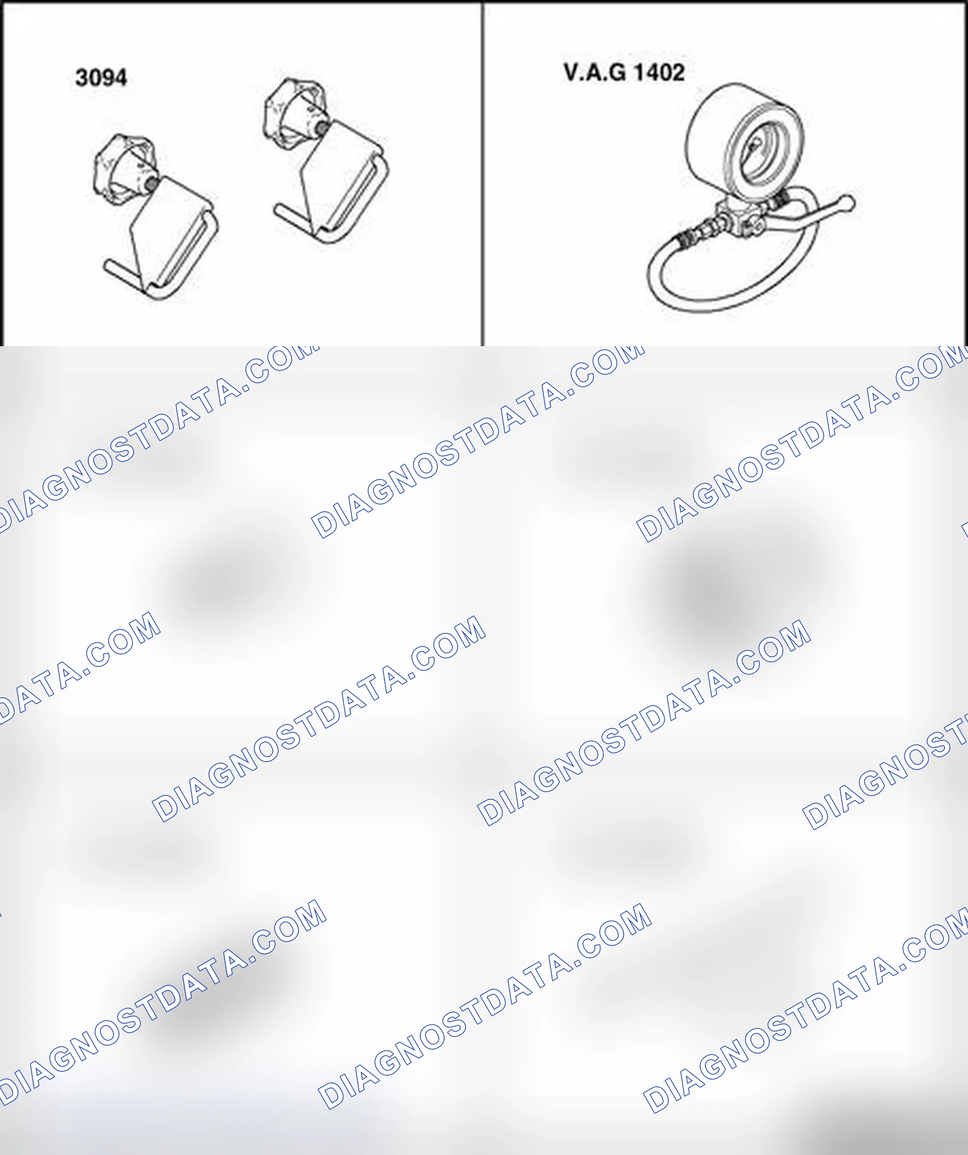 Scheme 1159: Power steering pump delivery pressure, checking