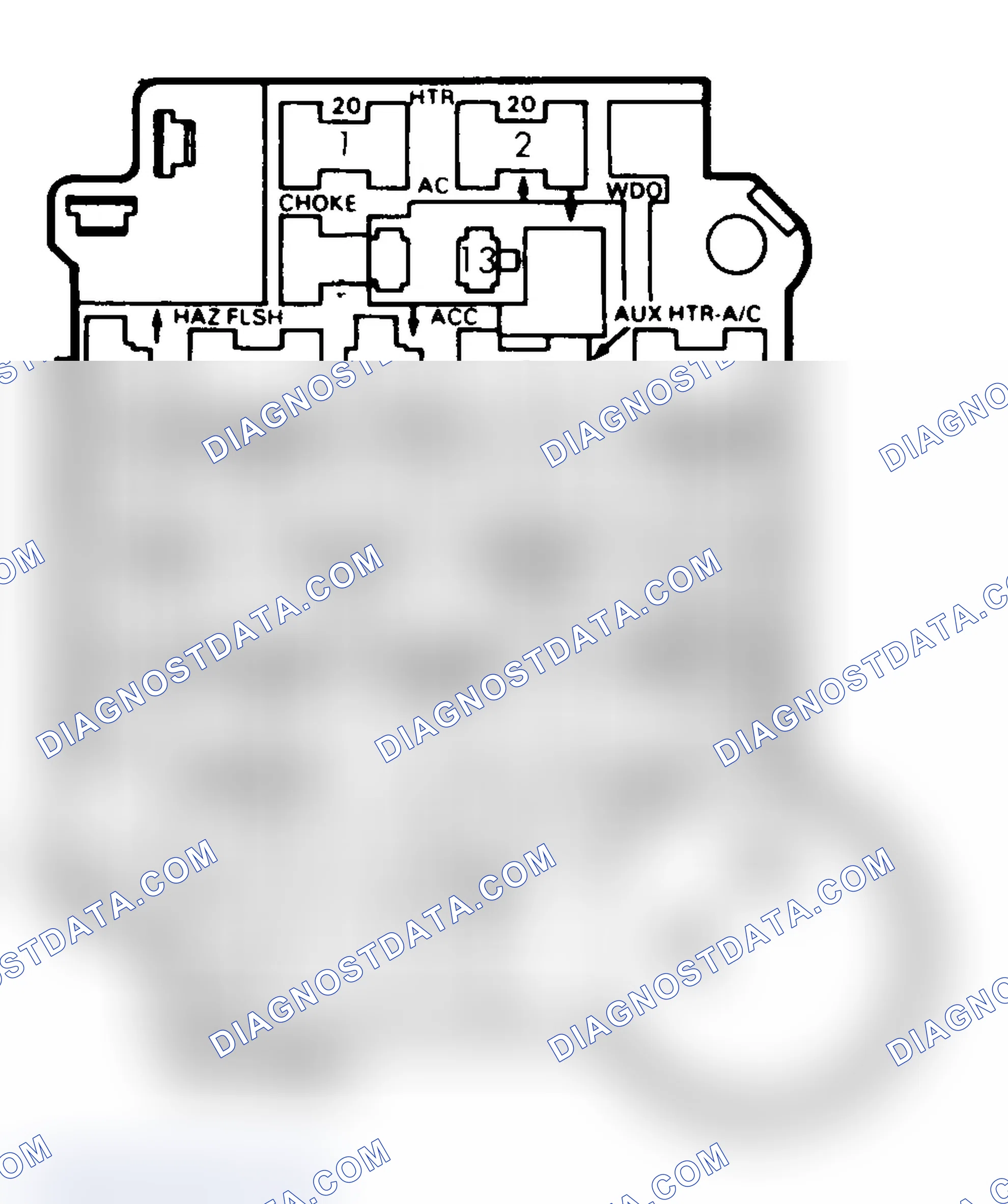 Scheme 35: FUSE PANEL IDENTIFICATION (1988-94 "C" & "K" SERIES)