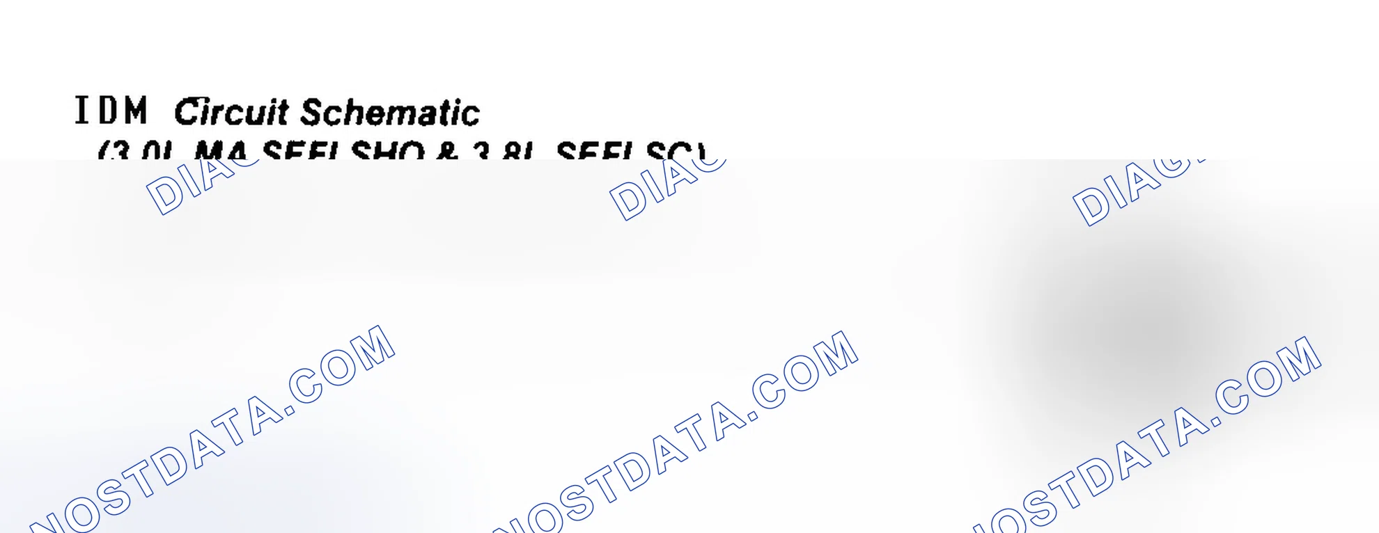 Scheme 101: IDM Ckt. Schematic (Taurus 3.0L SHO & Thunderbird 3.8L SC)