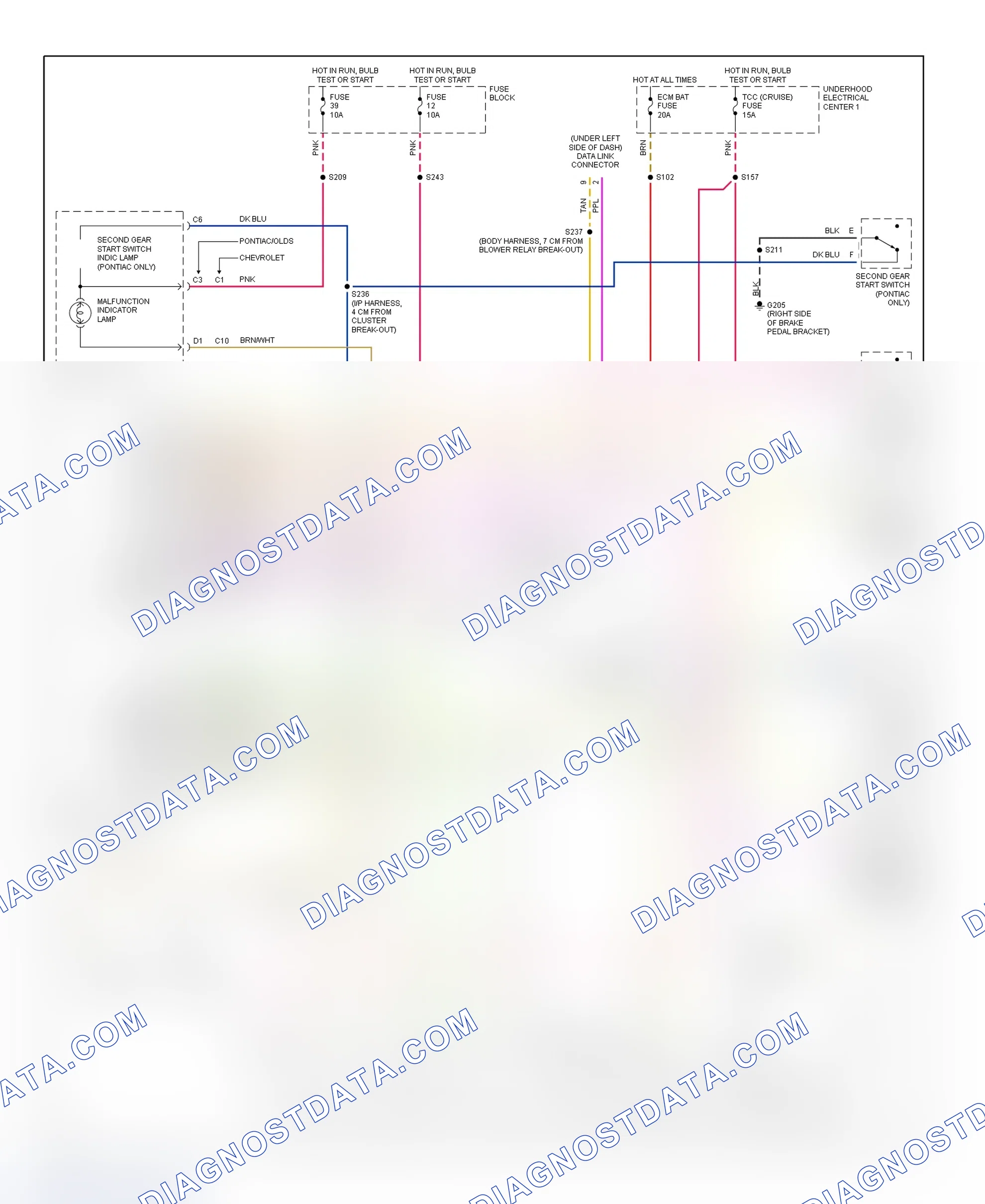 Scheme 71: 1996 "W" Body - 3.1L & 3.4L (Cutlass Supreme, Grand Prix, Lumina, Monte Carlo & Regal) Wiring Diagram
