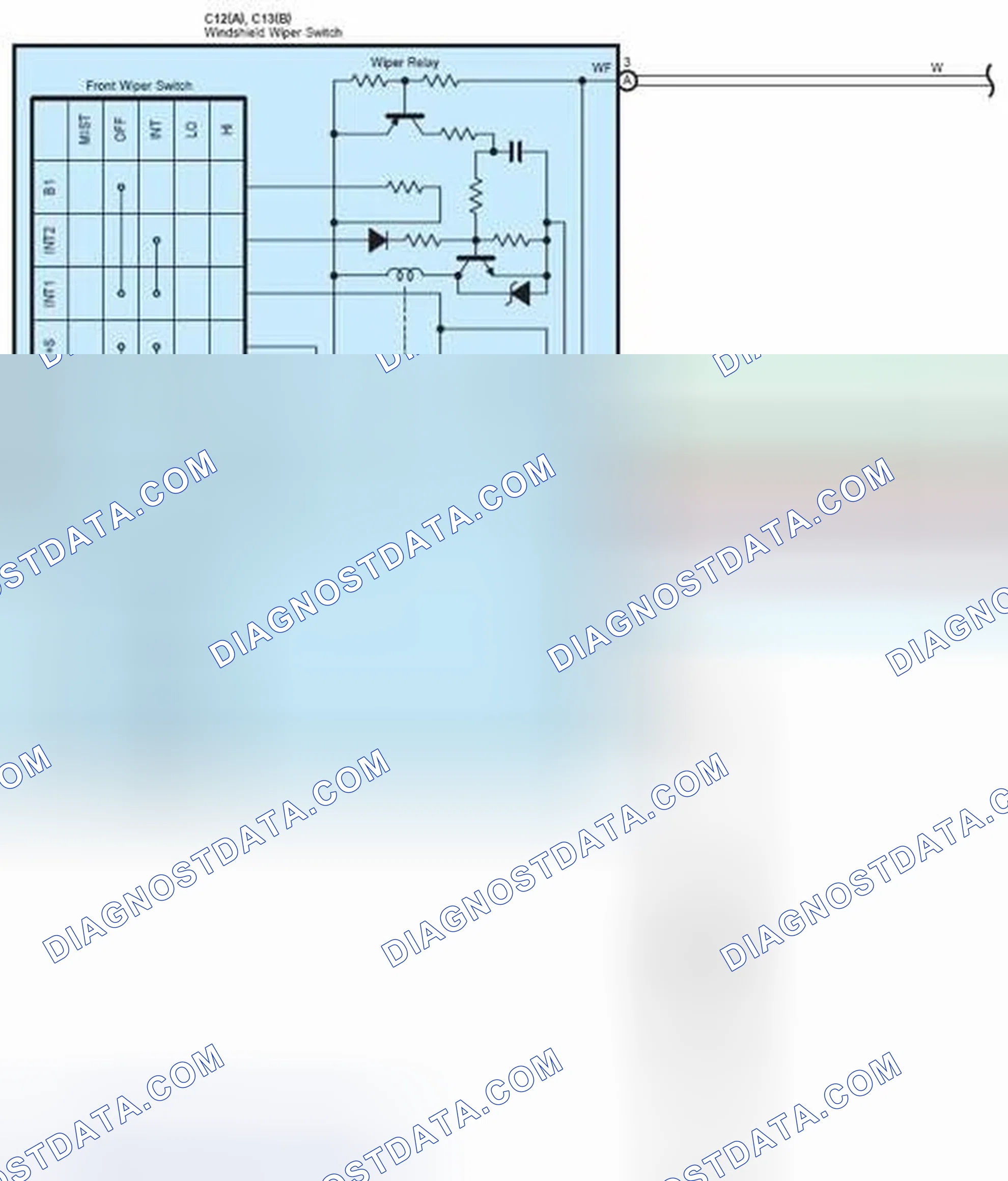 Scheme 117: Front Wiper and Washer