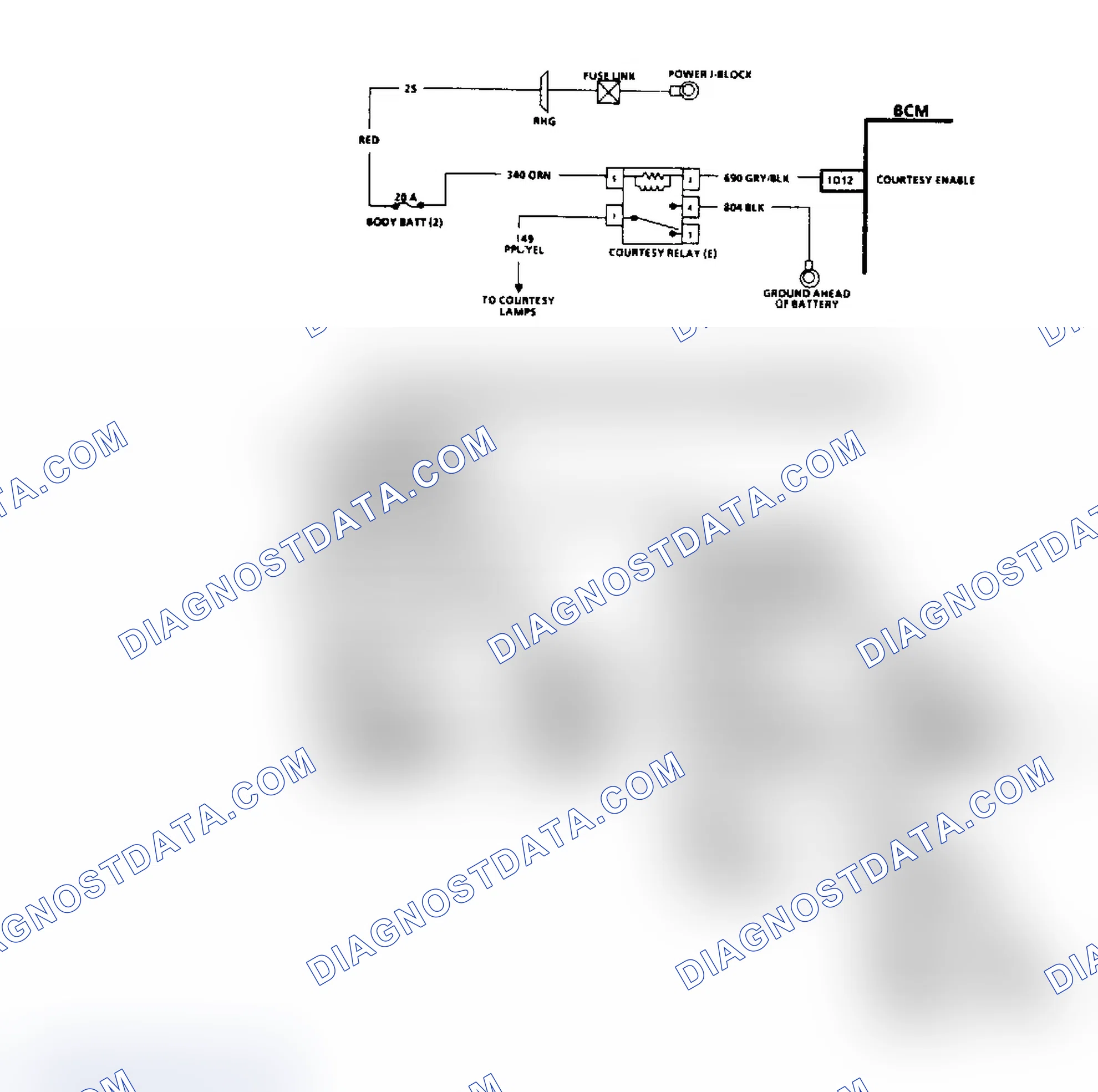 Scheme 26: Code B420, Courtesy Light Relay Circuit (2 of 3)