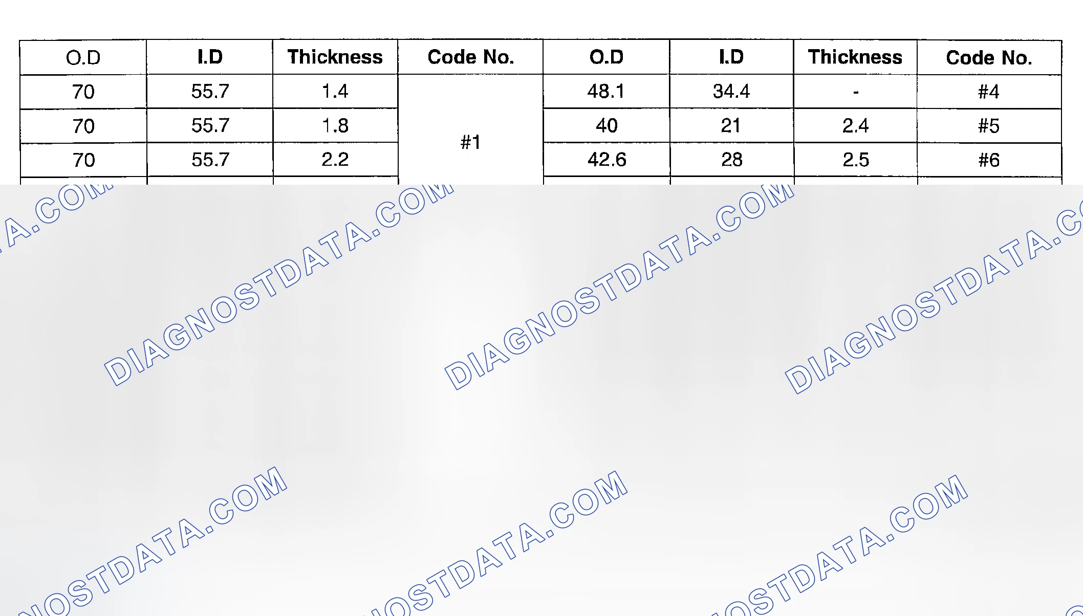 Scheme 170: THRUST BEARING (4, 6, 8, 9, 11, 12, 13), THRUST RACE (3, 7, 10), THRUST WASHER (1, 2, 5)