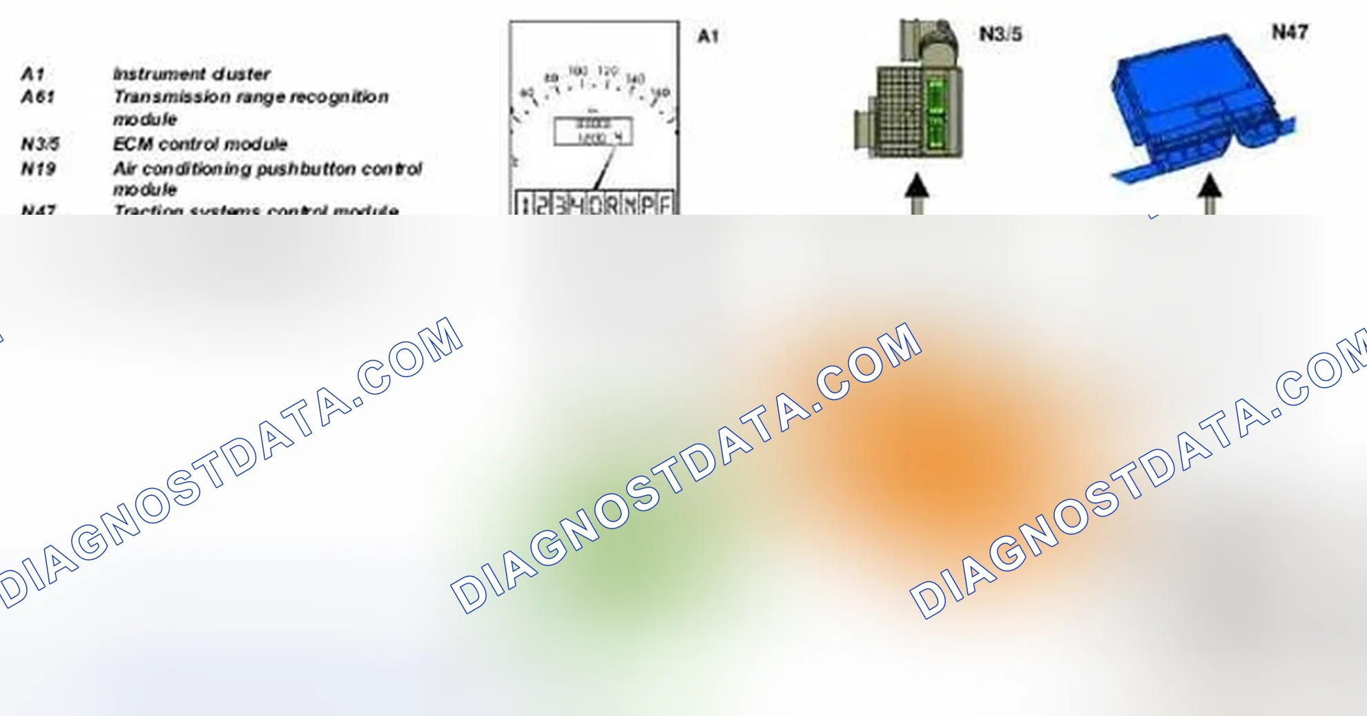 Scheme 42: AT Control Module Function Diagram - CAN Data Bus