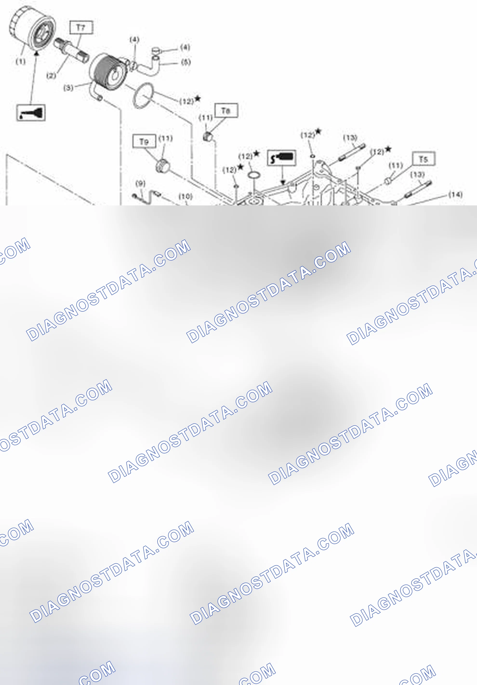 Scheme 46: OIL PAN UPPER, OIL COOLER, AND OIL FILTER