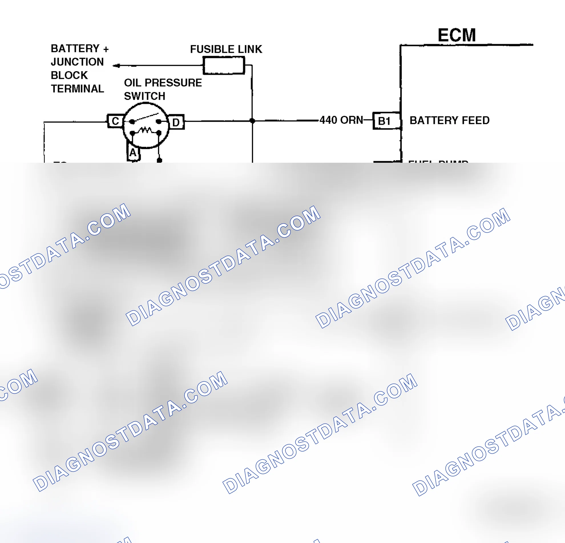 Scheme 234: Code 54 Schematic ("C" & "K" Series 5.7L M/T) Fuel Pump Circuit
