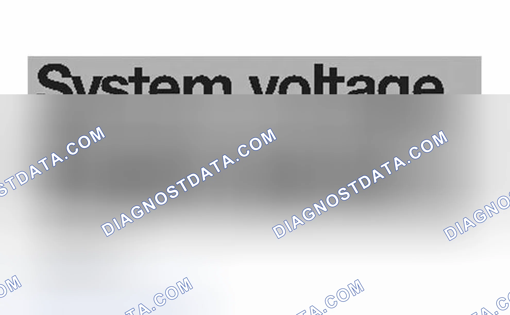 Scheme 555: Identifying System Voltage Engine Speed