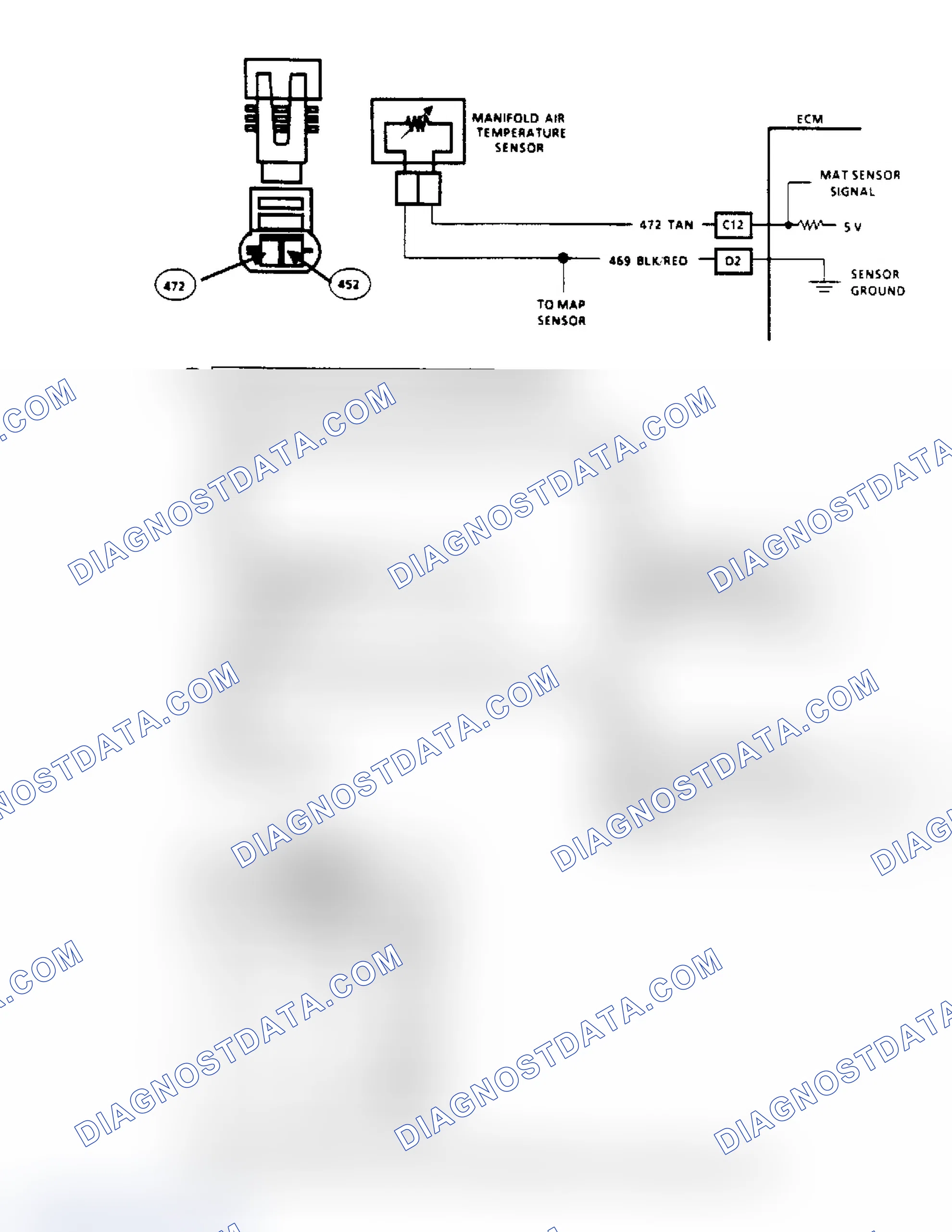 Scheme 59: Code 25, MAT Sensor Voltage Low (2.5L Engine) Flow Chart & Schematic