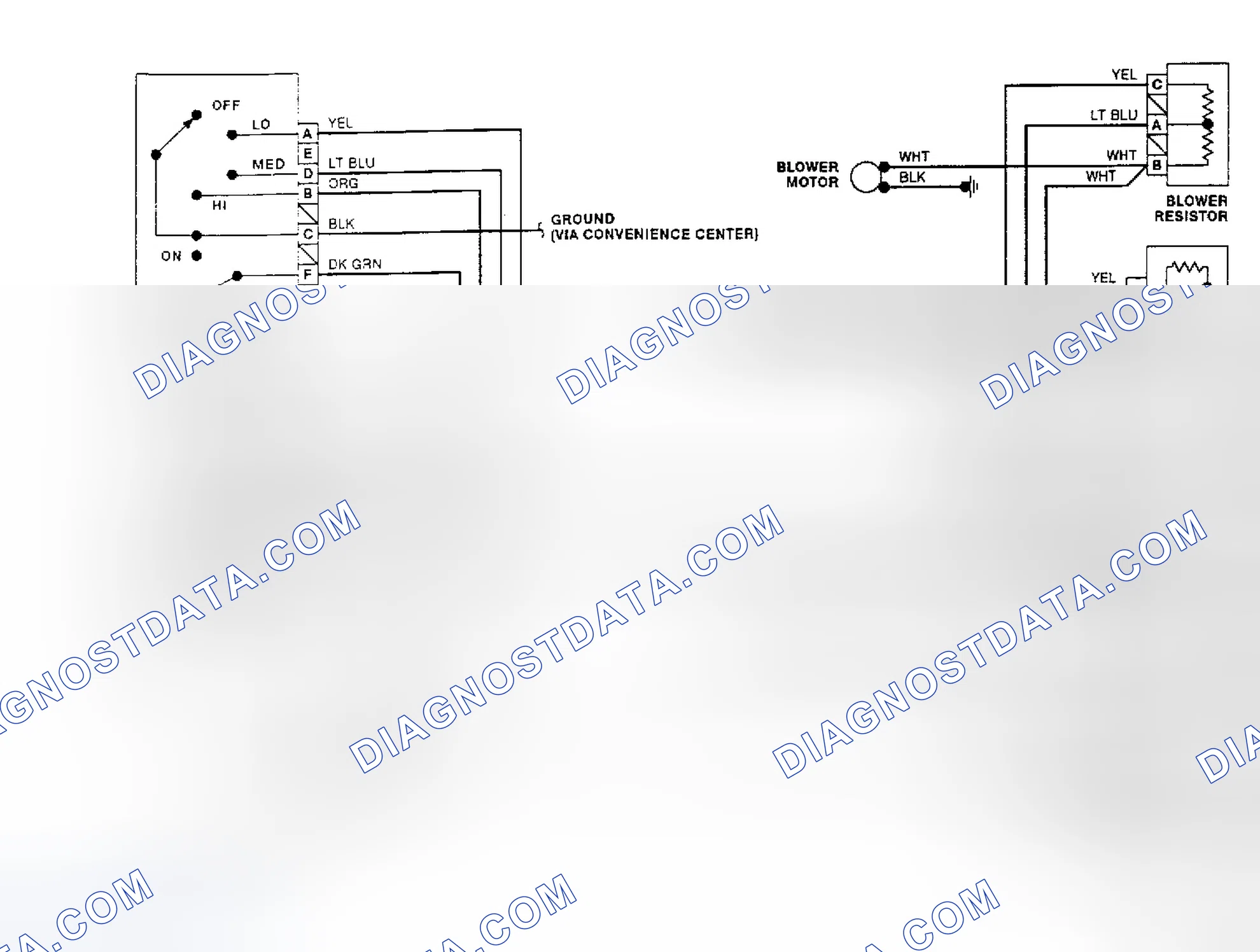 Fig. 4: Rear Heater System Wiring Diagram