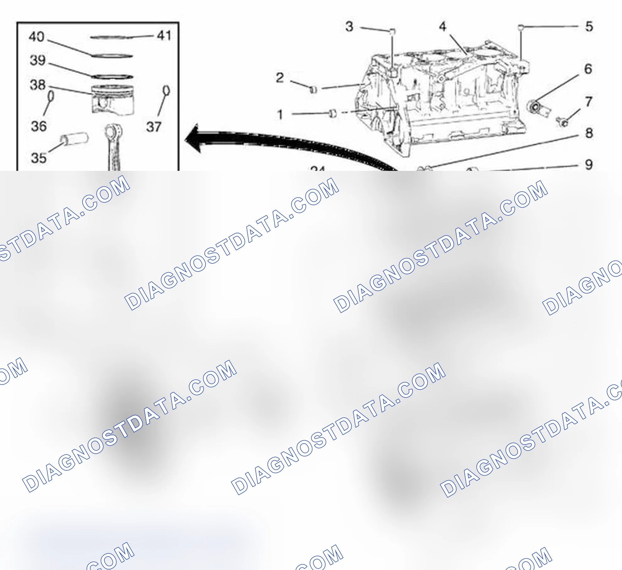 Scheme 72: Engine Block Assembly - 1.4L LUH and LUJ