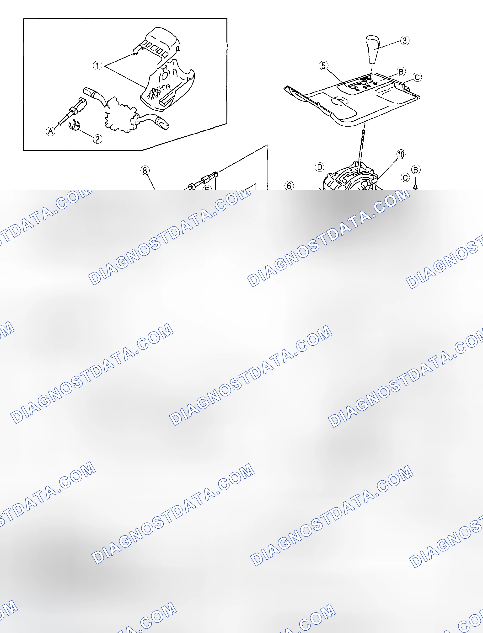 Scheme 278: SELECTOR LEVER COMPONENT REMOVAL/INSTALLATION