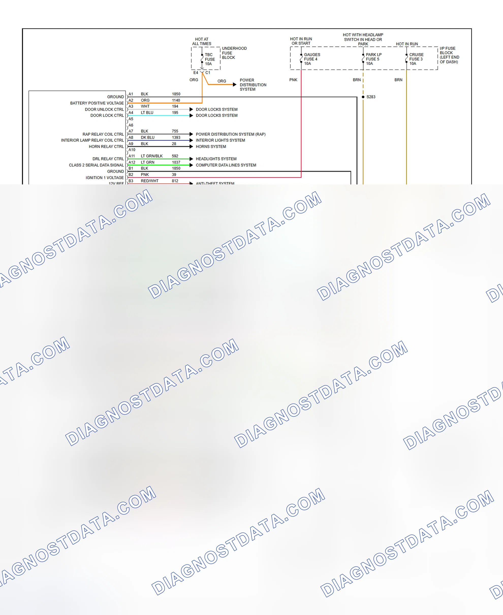 Scheme 16: Body Control Module Wiring Diagram (Blazer, Bravada, Jimmy, Sonoma & S10 Pickup)