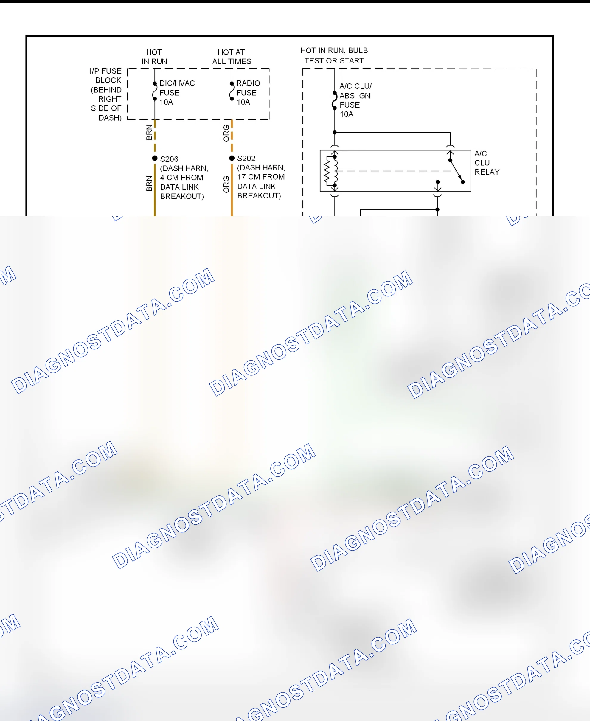 Scheme 28: A/C Compressor Clutch Control Circuit Wiring Diagram (2001 Grand Prix)