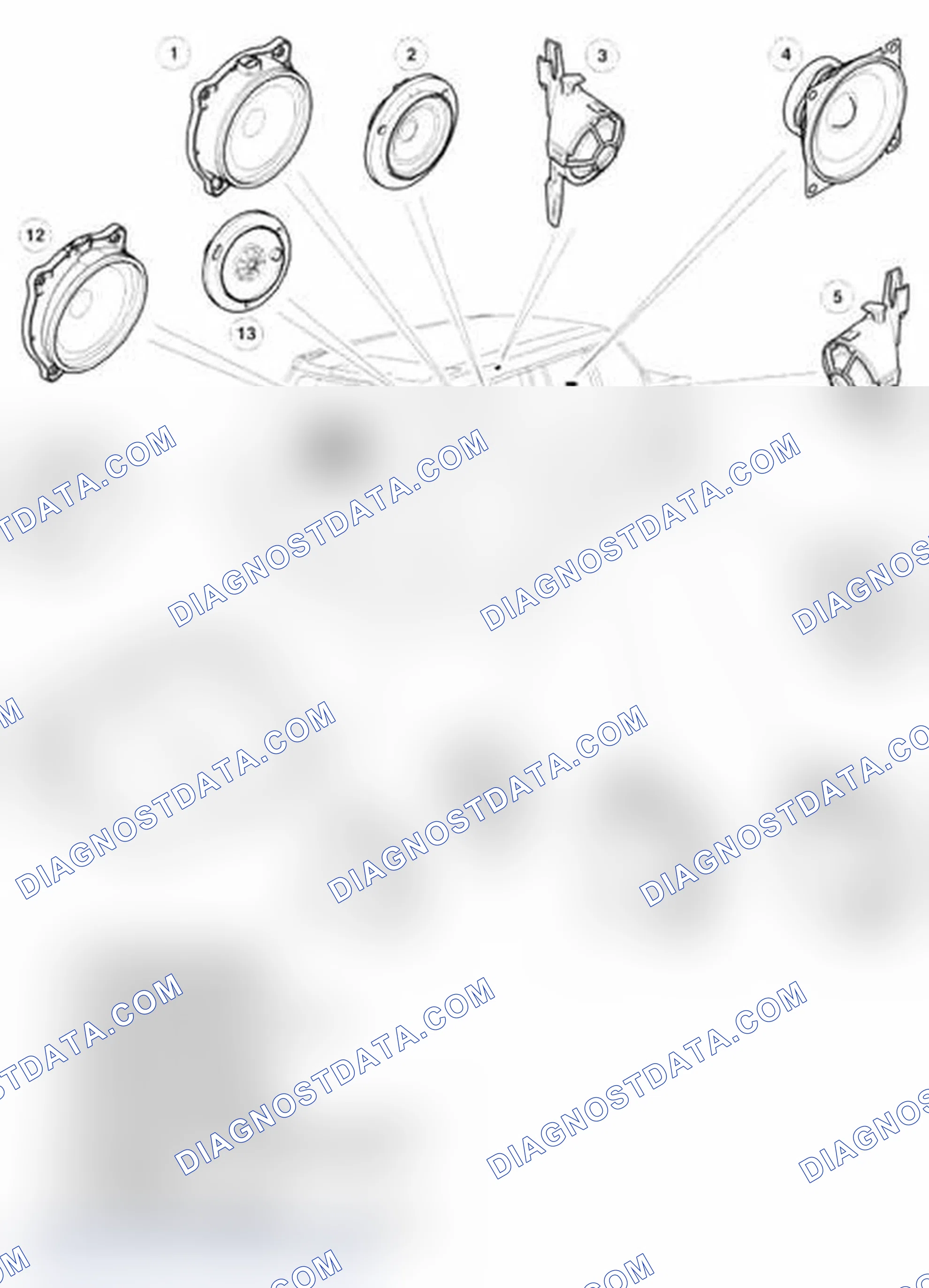 Scheme 21: Speaker Component Location - From 2005 MY