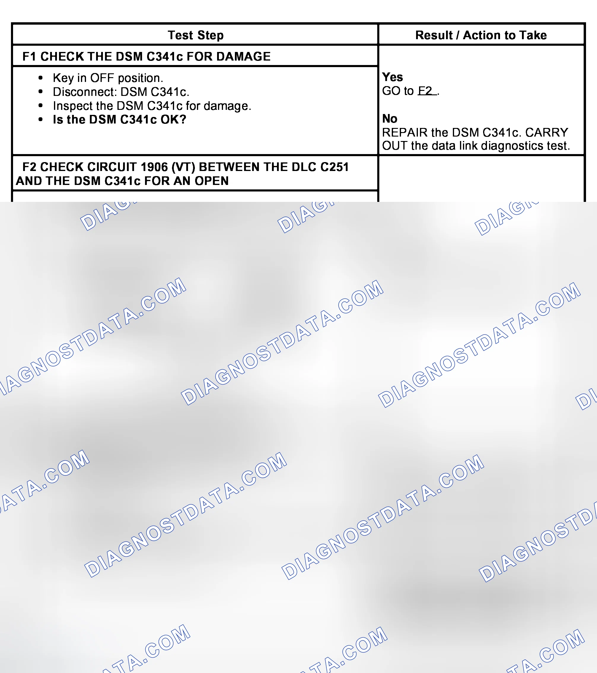 Scheme 11: PINPOINT TEST F: THE DRIVER SEAT MODULE (DSM) DOES NOT RESPOND TO THE DIAGNOSTIC TOOL