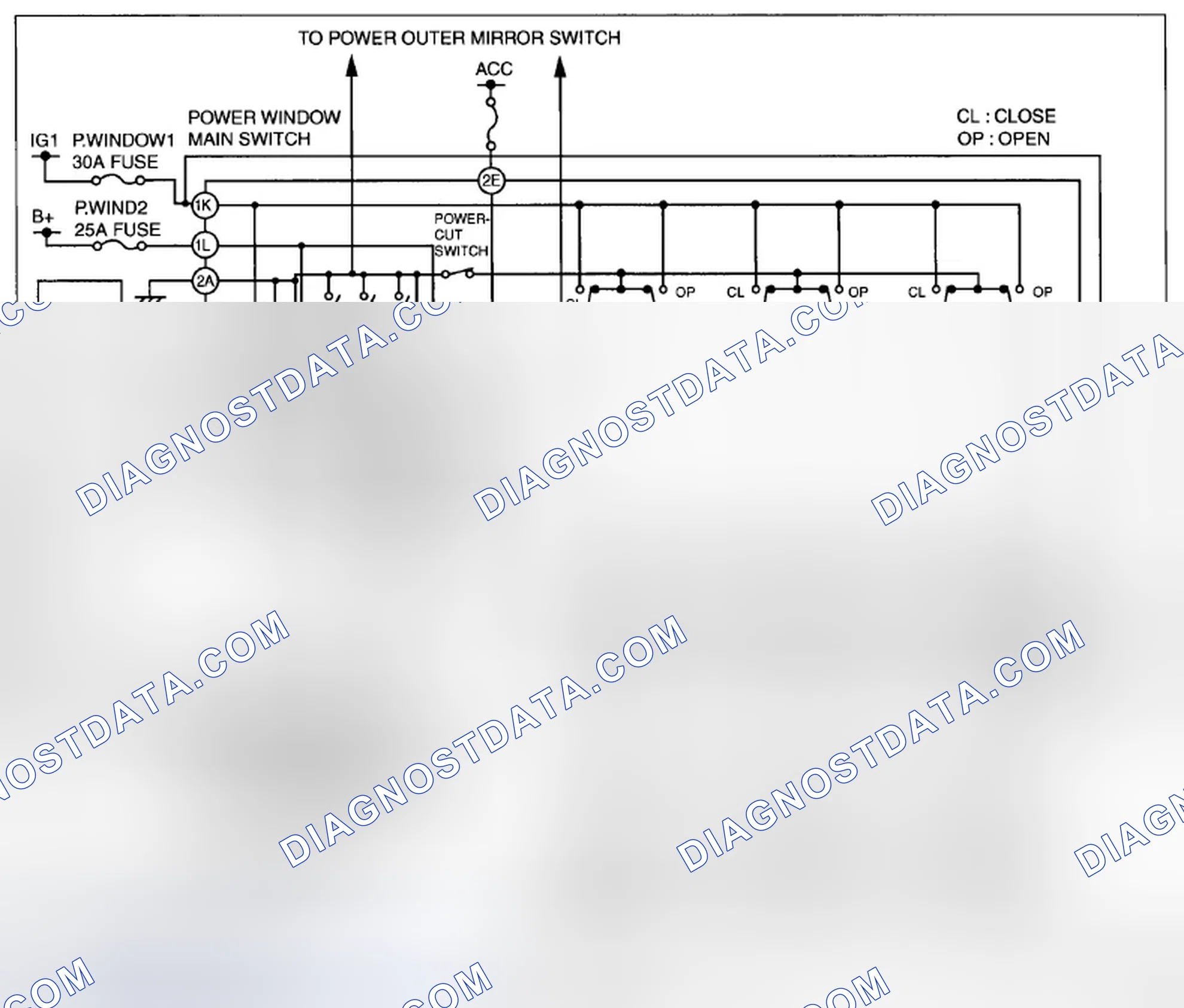 Scheme 112: Power Window System - Wiring Diagram