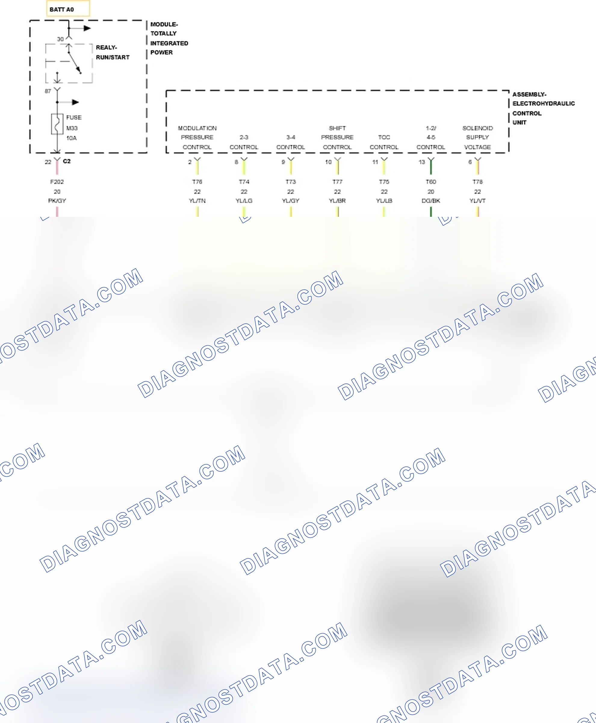 Scheme 341: P0657-SOLENOID SUPPLY VOLTAGE CIRCUIT