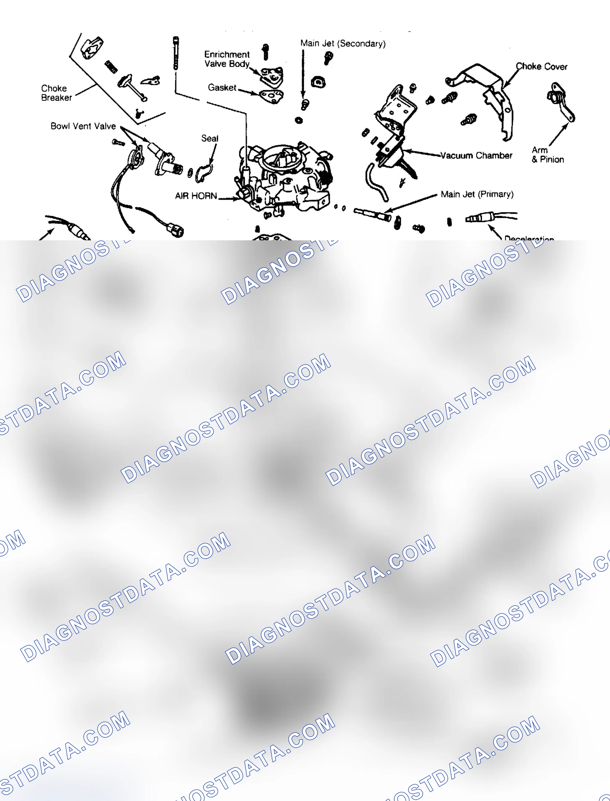 Scheme 3: View of Chrysler Corp. (Mikuni) 2-Barrel Carburetor